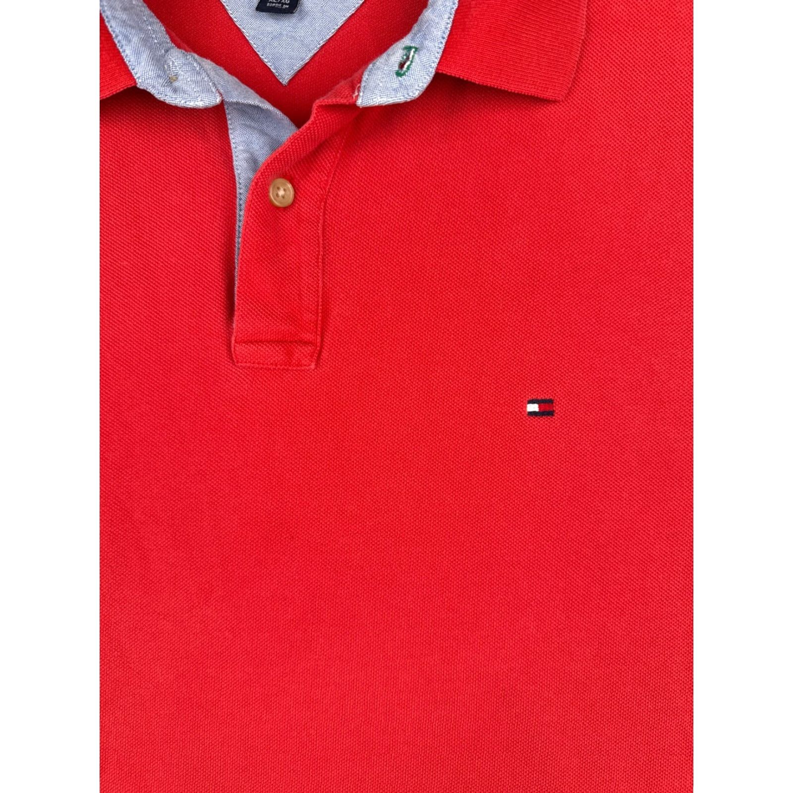 Tommy Hilfiger Tommy Hilfiger Polo Shirt Mens XL Red Short Sleeve Slim Fit Activewear Size US XL / EU 56 / 4 - 6 Thumbnail
