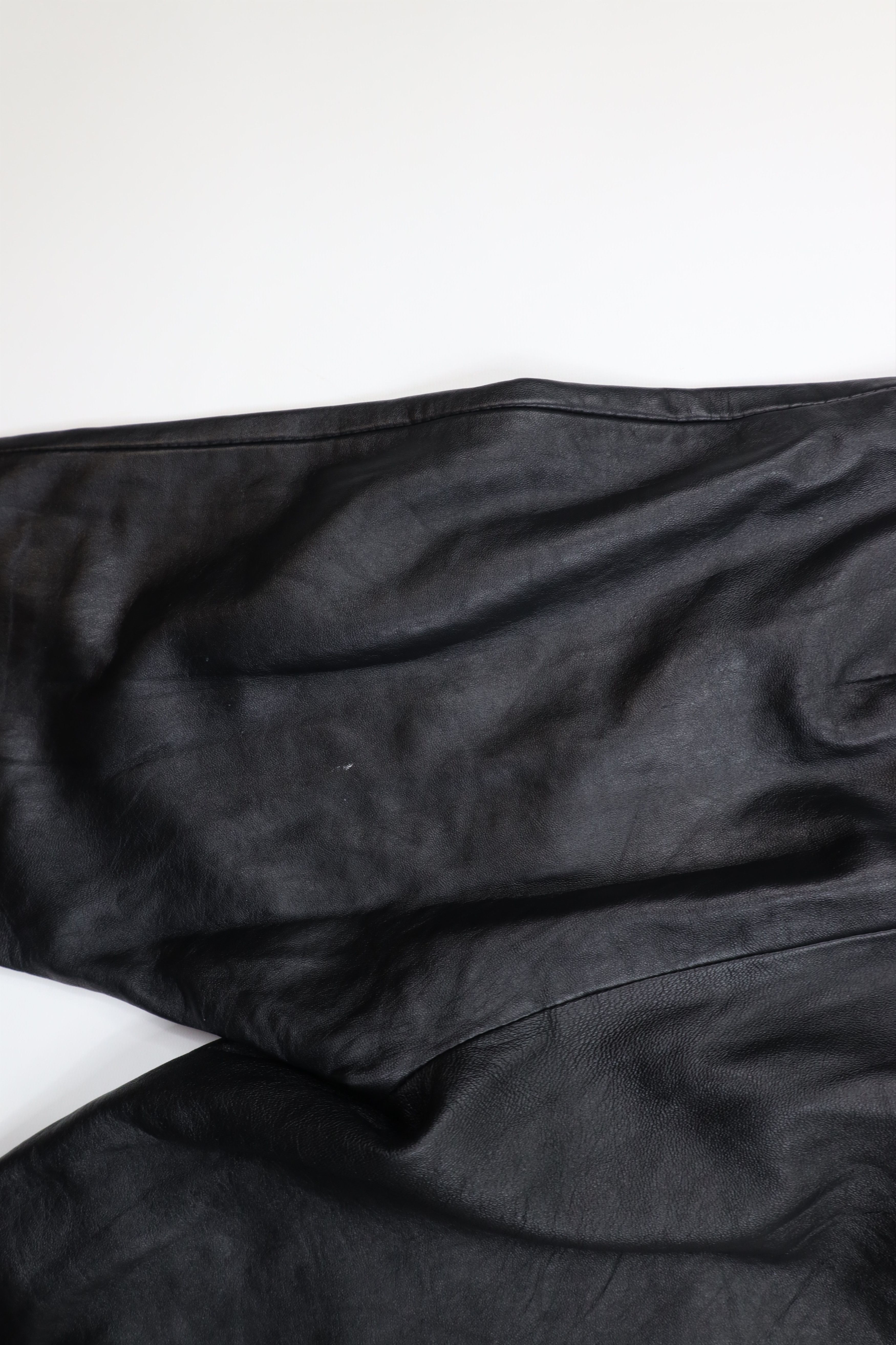 Vintage Vintage 90s Streetwear Soft Lambskin Leather Pants Black Size 27" / US 4 / IT 40 - 15 Thumbnail