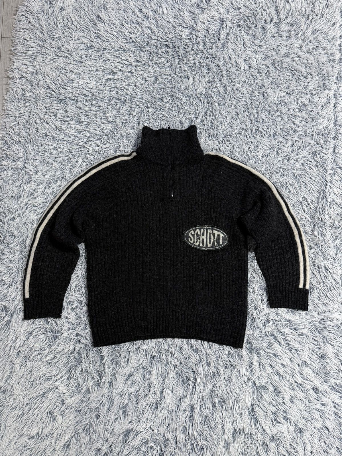 Schott Vintage Schoot Wool Sweater 90’s Gorpcore Size US M / EU 48-50 / 2 - 6 Thumbnail