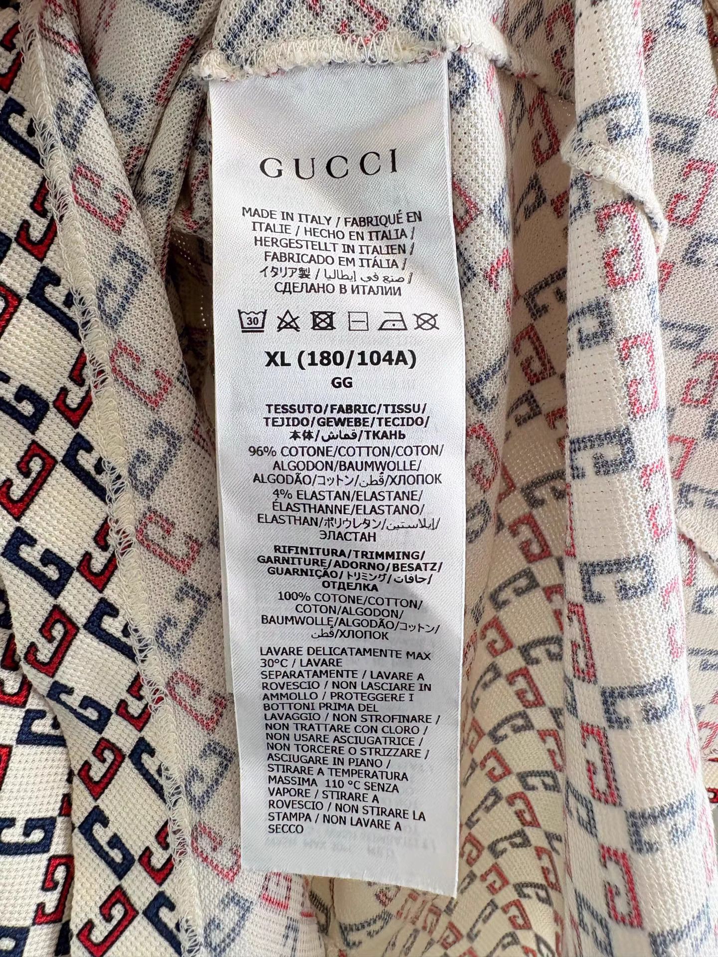 Gucci GUCCI Full Printed Double G Short Sleeve Polo Shirt K1 Size US XL / EU 56 / 4 - 5 Thumbnail