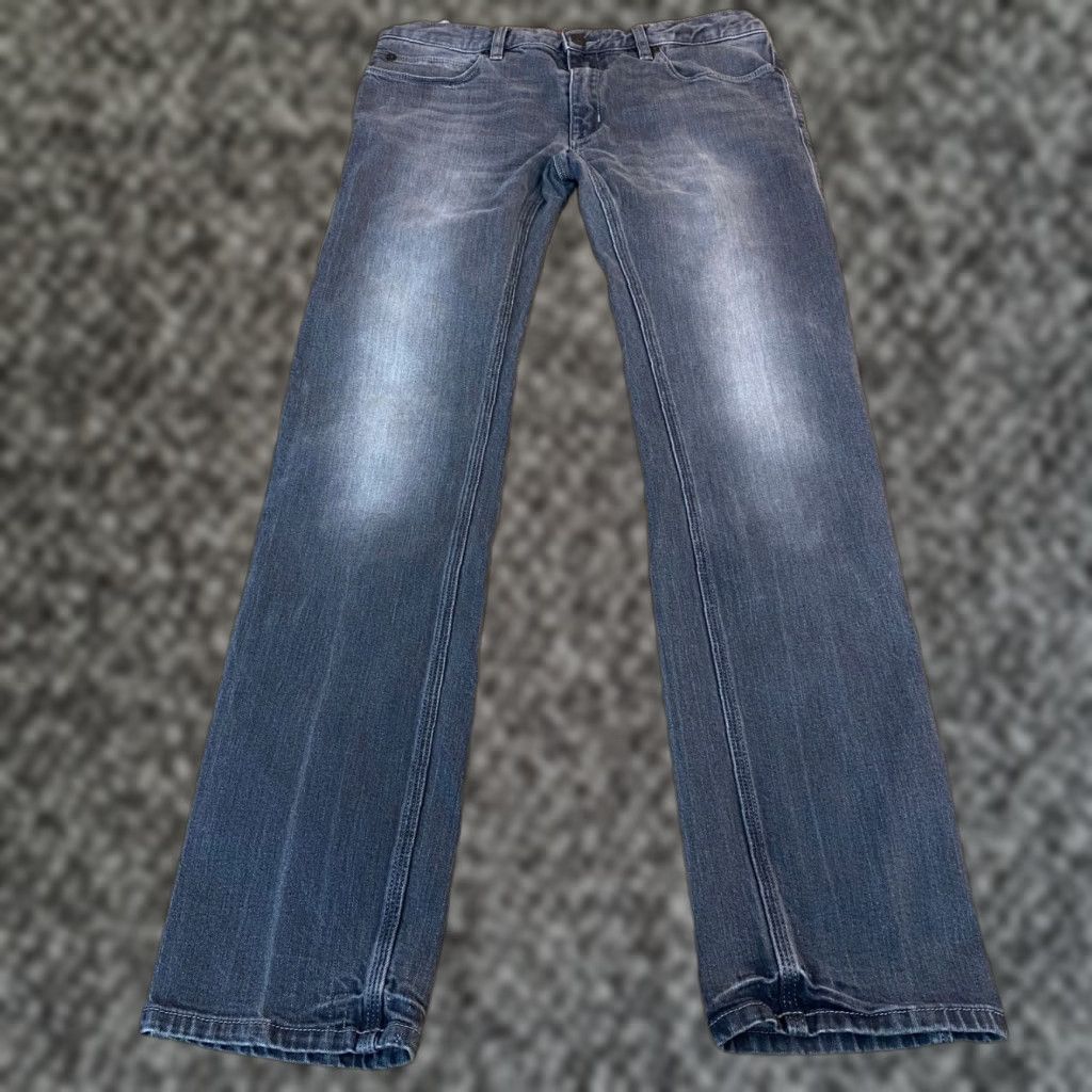 Hugo Boss Hugo Boss Mens Jeans Straight Grey Wash 30x32 Stretch Denim Regular Waist 30 Inseam 32 Logo 5-Pocket Size US 30 / EU 46 - 1 Thumbnail