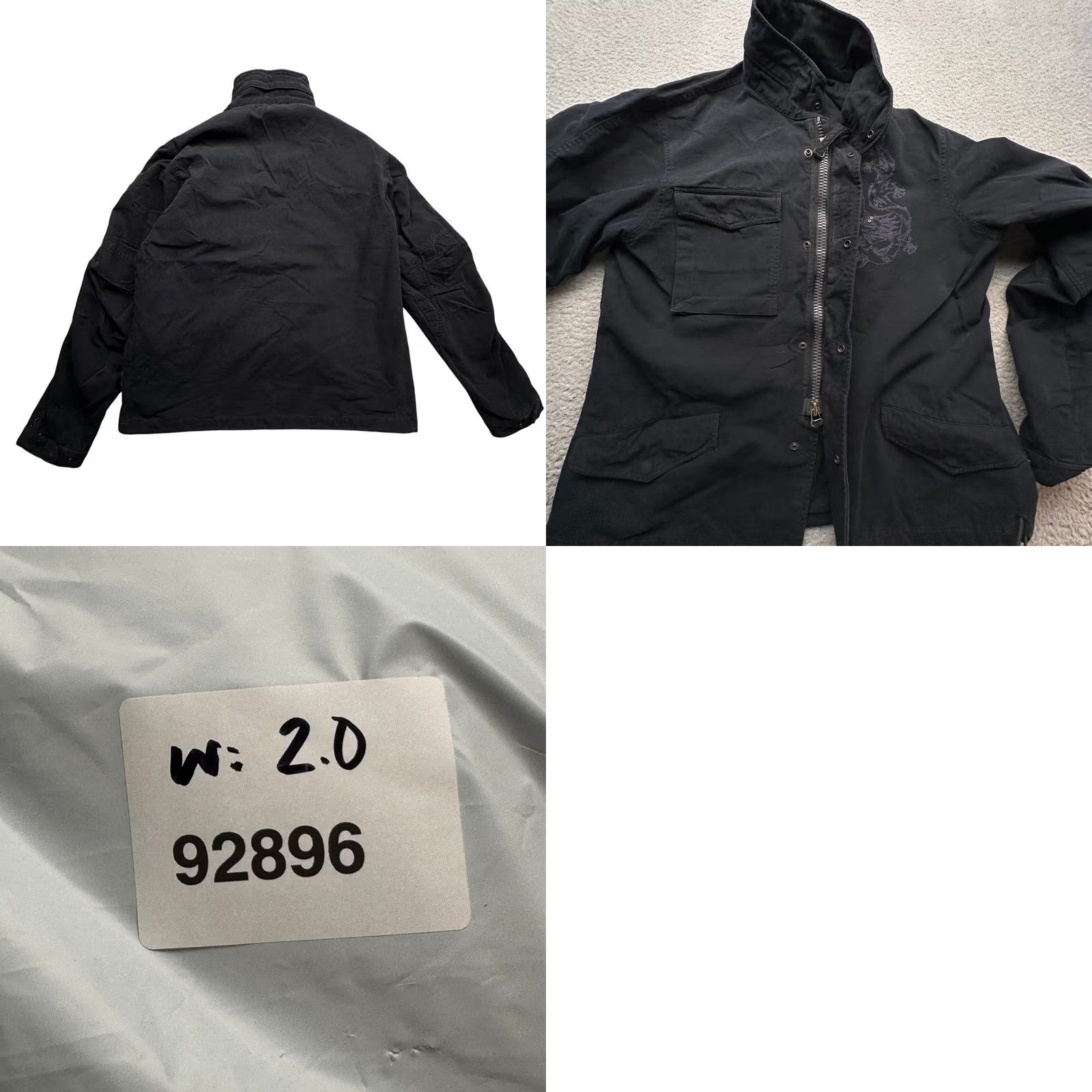 Maharishi Maharishi Black Canvas Jacket Mens Medium Bomber Military Long Sleeve Dragon Jacket Size US M / EU 48-50 / 2 - 8 Thumbnail