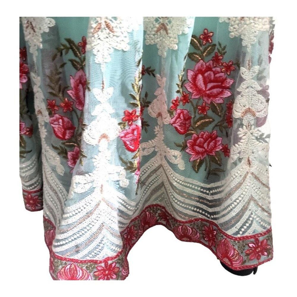 Designer CT1745 Soft Surroundings Analisa Lace & Embroidery Skirt M Size 32" / US 10 / IT 46 - 4 Thumbnail