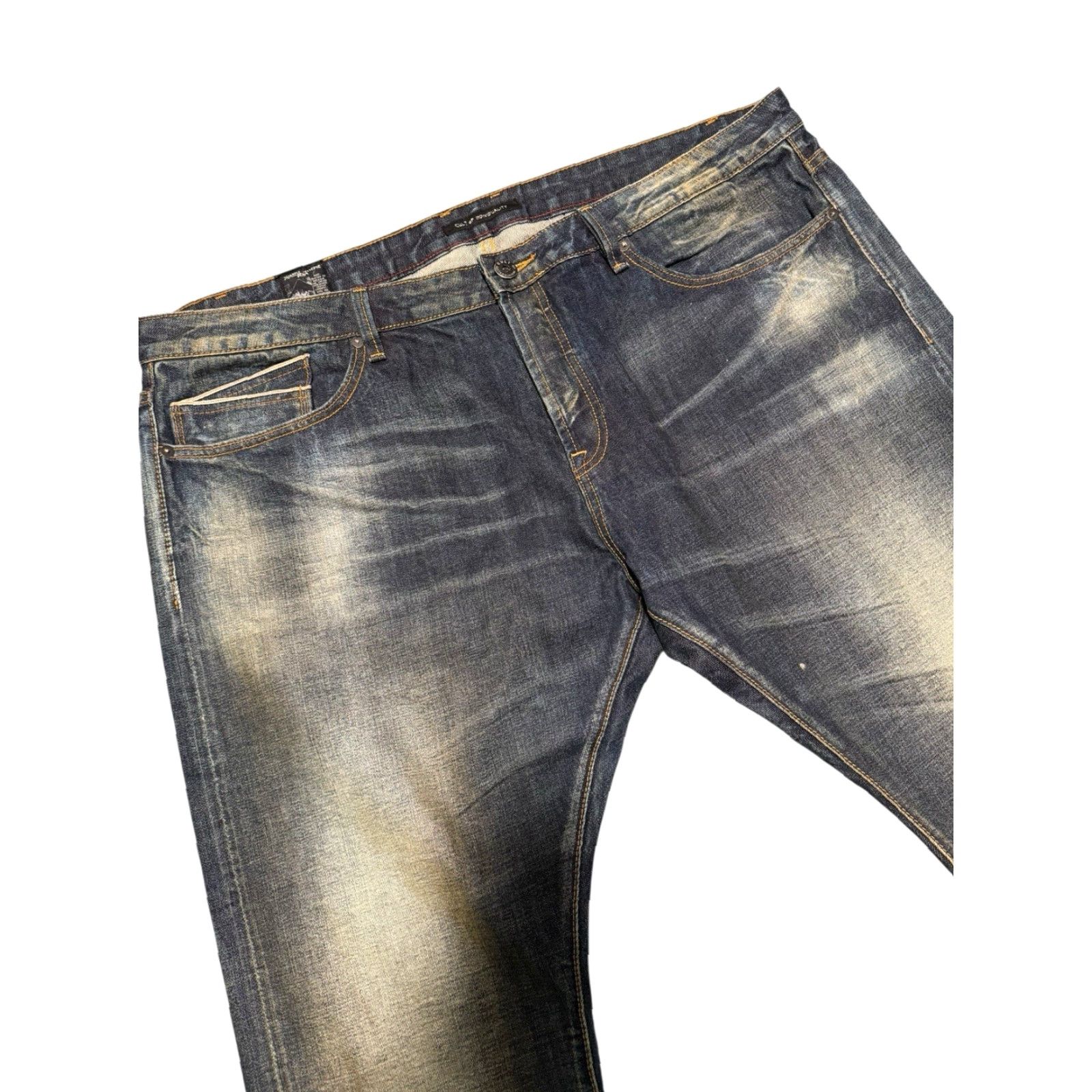 Cult Of Individuality VINTAGE CULT OF INDIVIDUALITY REBEL STRAIGHT JAPANESE SELVEDGE BLUE JEANS MENS 44X34 Size US 44 / EU 60 - 3 Thumbnail