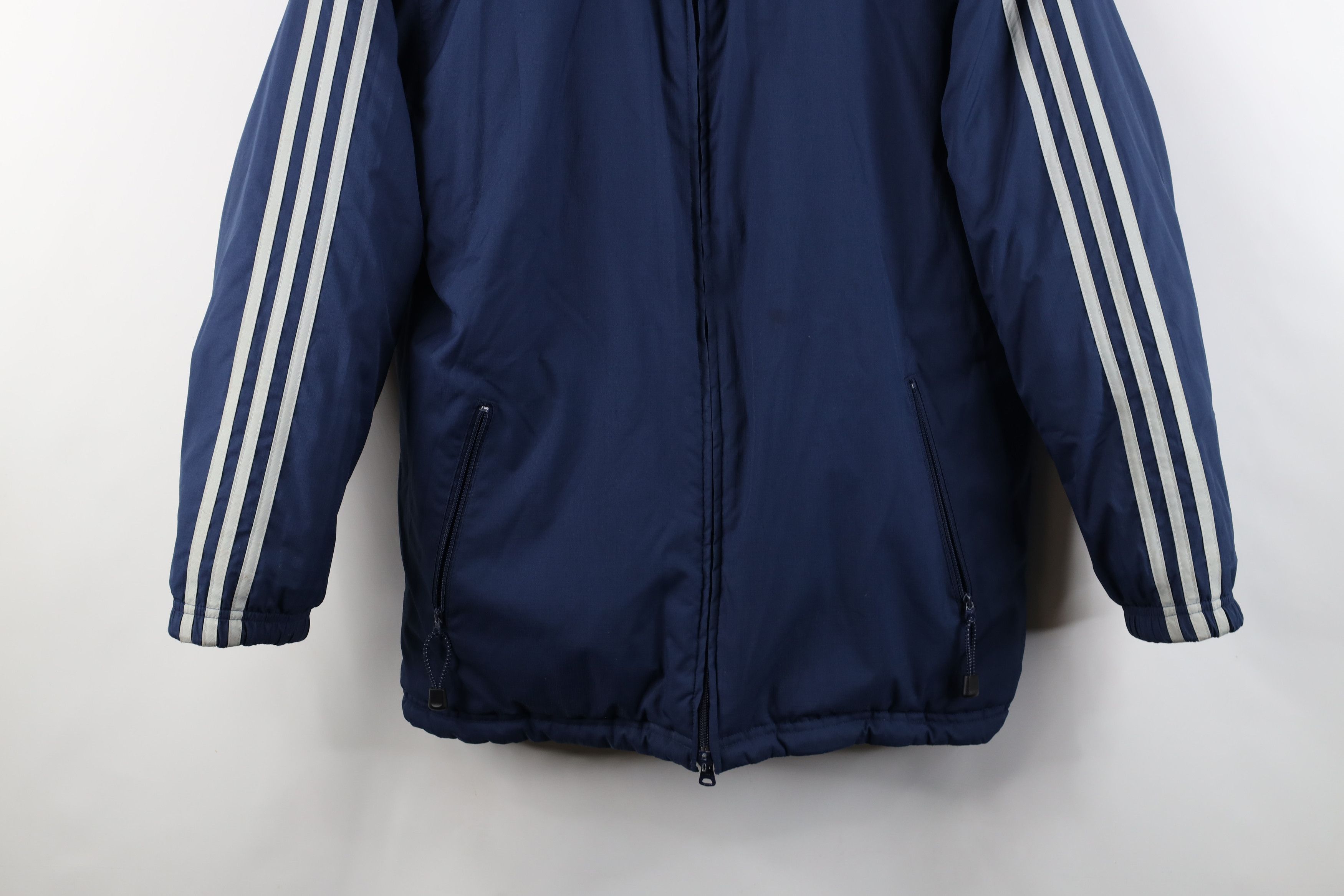 Adidas × Vintage Vintage Y2K 2003 Adidas Striped Reversible Hooded Jacket Size L / US 10 / IT 46 - 3 Thumbnail
