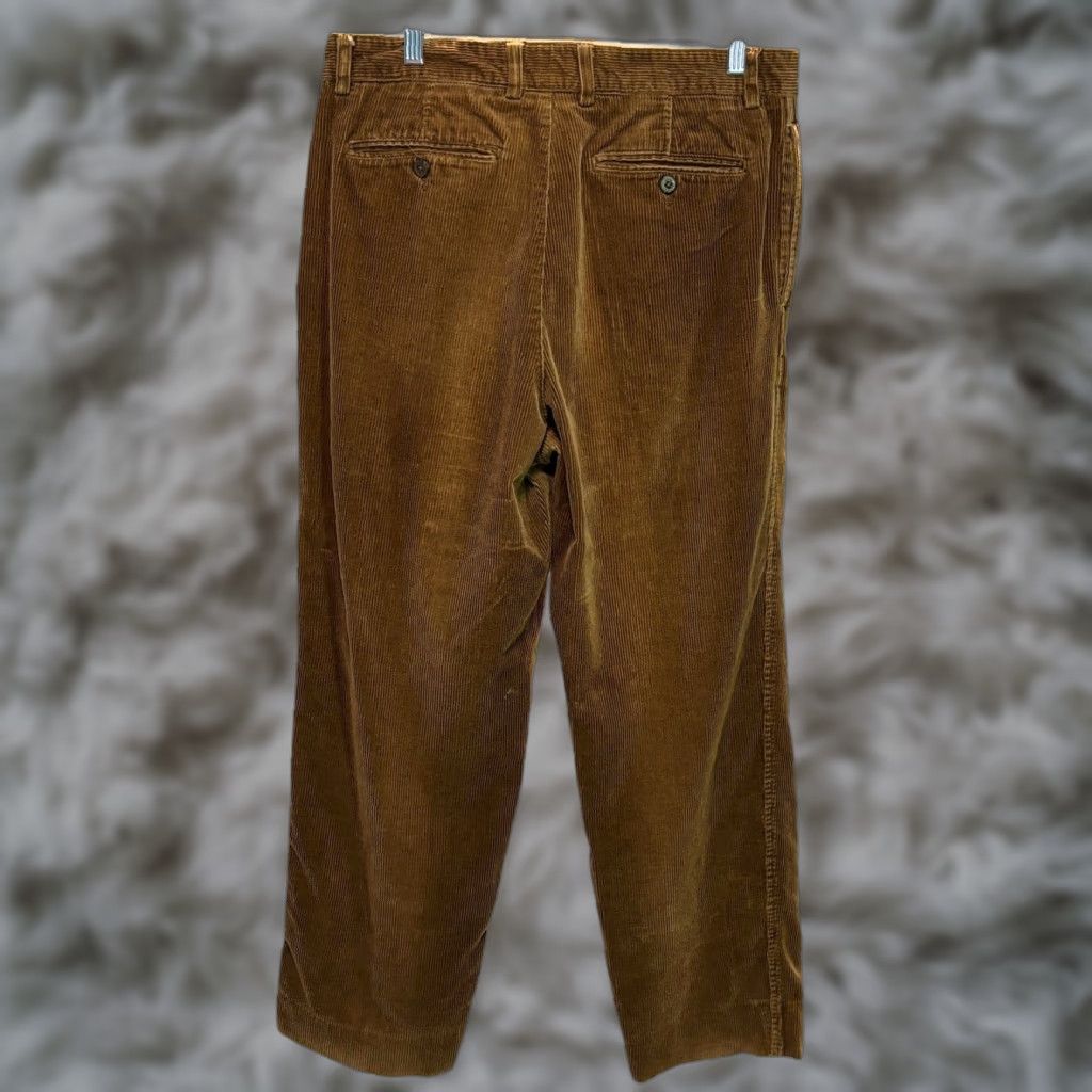 Evergreen VINTAGE Evergreen Pants Mens 34x32 Corduroy Brown Relaxed Full Fit 90s Casual Mens Size US 34 / EU 50 - 1 Thumbnail