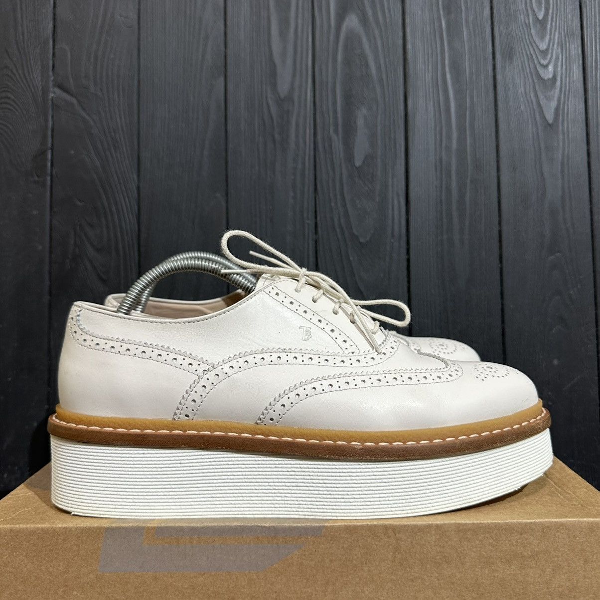 Tod's TOD’S Women’s Platform Leather Shoes Size 39.5 Size US 9.5 / IT 39.5 - 1 Thumbnail
