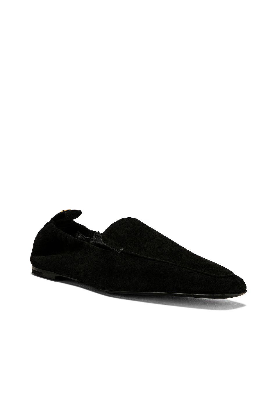 Toteme o1mle0525 The Travel Loafers Suede in Black Size US 7 / IT 37 - 2 Thumbnail