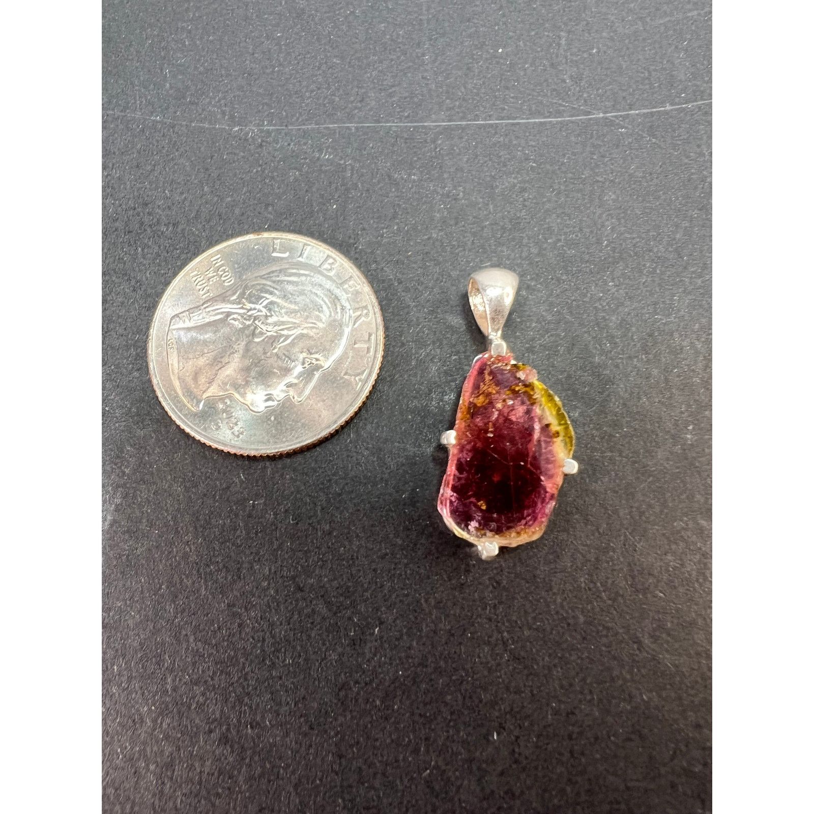 Other NEW Watermelon tourmaline sterling silver pendant 1.56 grams Size ONE SIZE - 3 Thumbnail