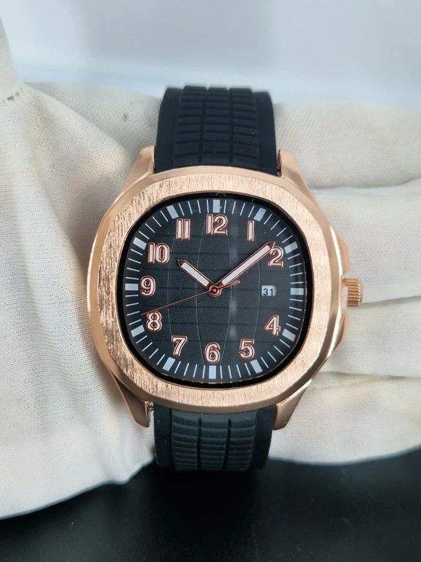 Other Rose Gold Aquanaut Sport Watch 42mm Quartz Silicone Strap Size 42 - 3 Thumbnail