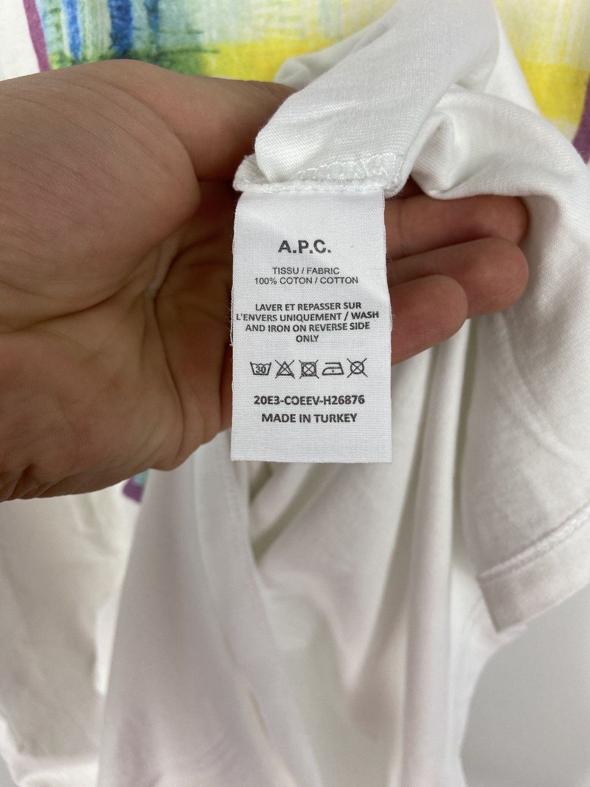 A.P.C. A.P.C. White Mens Desert Tee T-Shirt Logo Size US XL / EU 56 / 4 - 7 Thumbnail