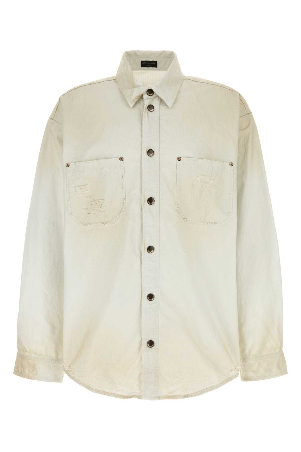 Balenciaga Sand Poplin Shirt Size US S / EU 44-46 / 1 - 1 Thumbnail