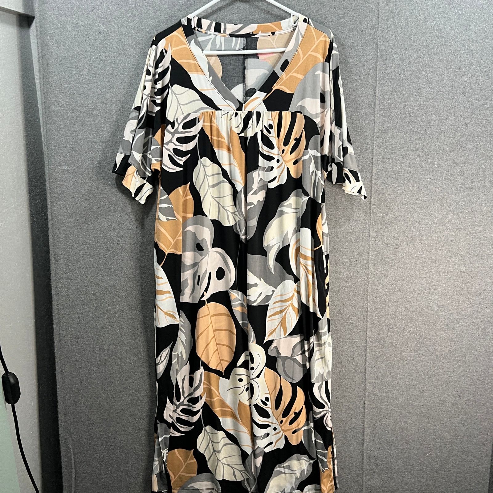 Other Breezies Lounge Blissful Breeze Short Sleeve Caftan Black Size XS / US 0-2 / IT 36-38 - 2 Thumbnail