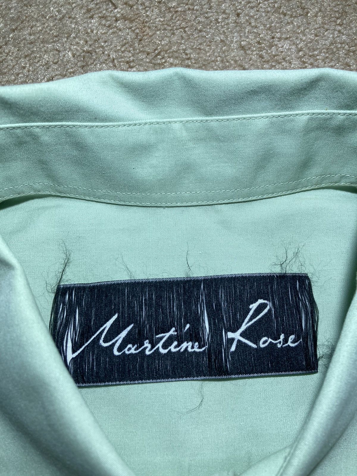 Martine Rose SS18 Martine Rose Easter Mint Shirt Embroidered Logo 2018 Size US L / EU 52-54 / 3 - 6 Thumbnail