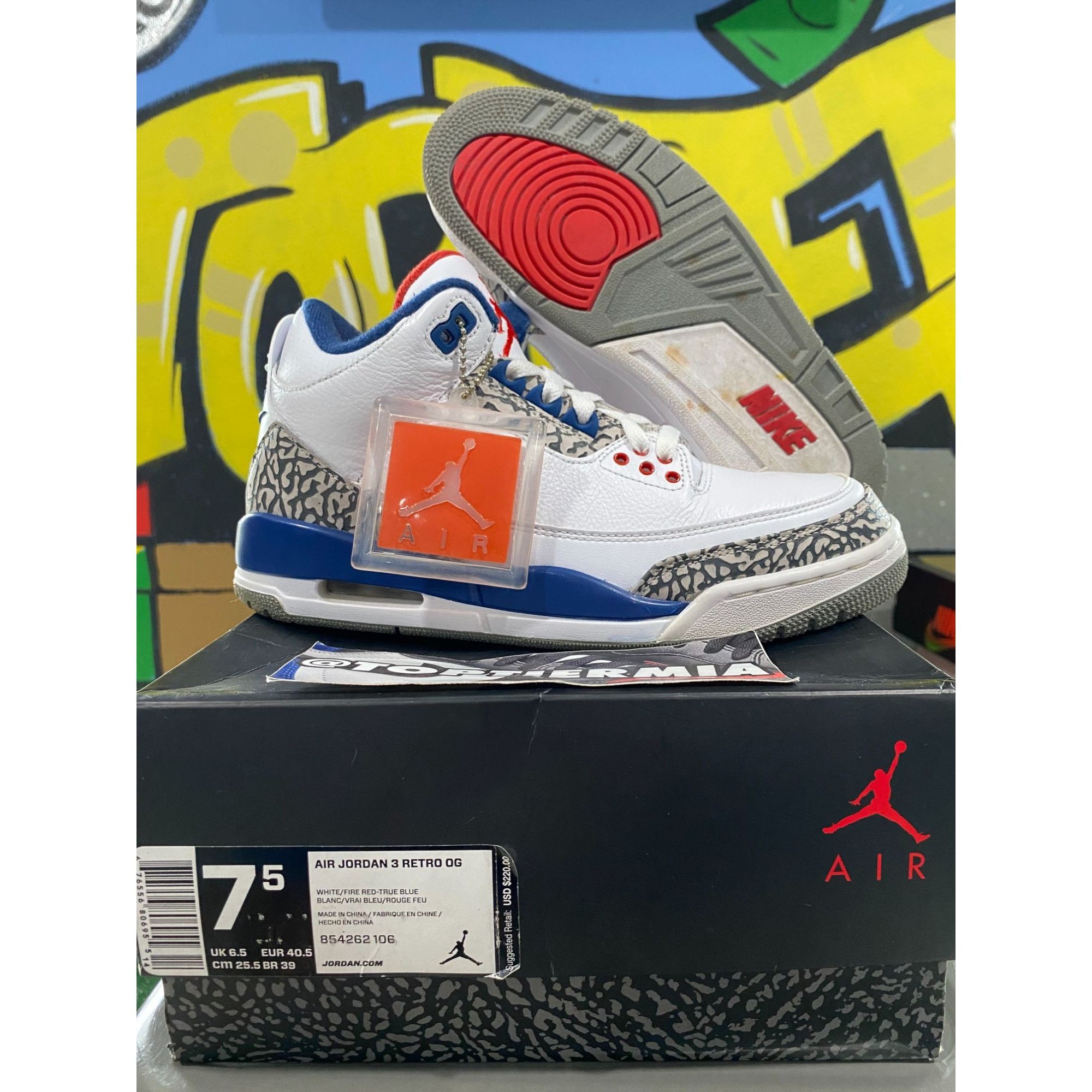 Jordan Brand air jordan 3 true blue 2016 sz 7.5 Size US 7.5 / EU 40-41 - 1 Thumbnail
