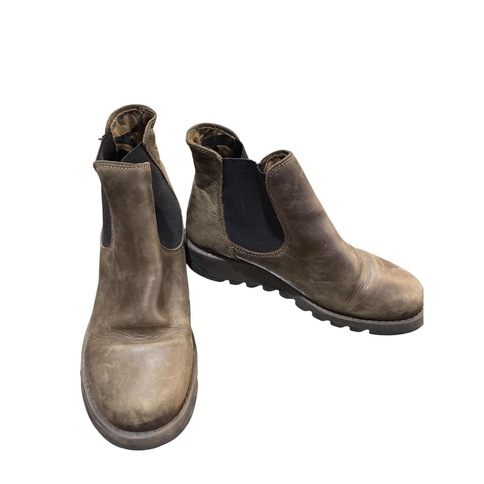 Fly London Fly London wms brown leather ankle boots booties sz 40/9-9.5 Size US 9.5 / IT 39.5 - 1 Thumbnail