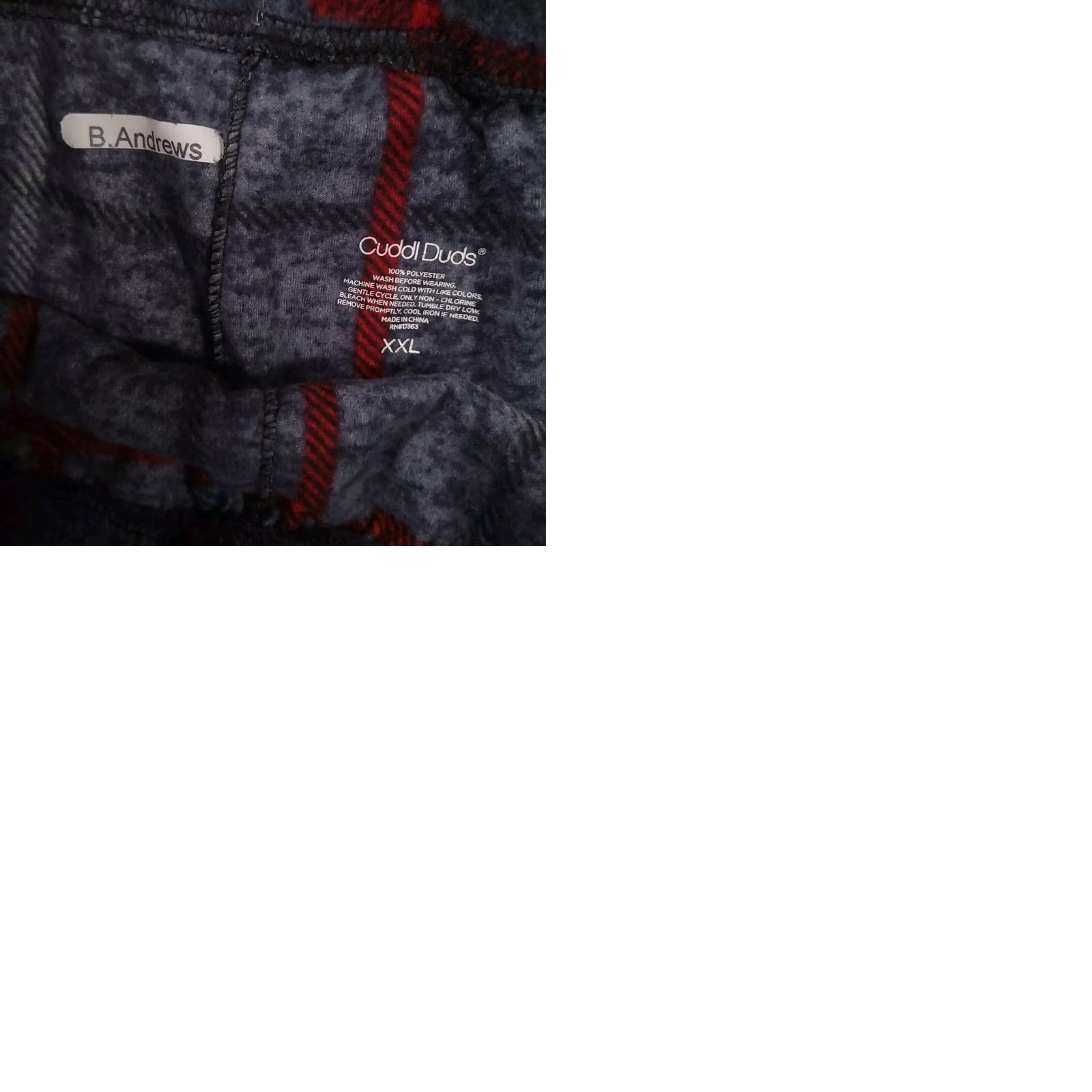 Vintage Cuddl Duds Pajama Pants Womens 2XL Gray Plaid Festive Holiday Lounge Size 40" / US 18 - 9 Thumbnail