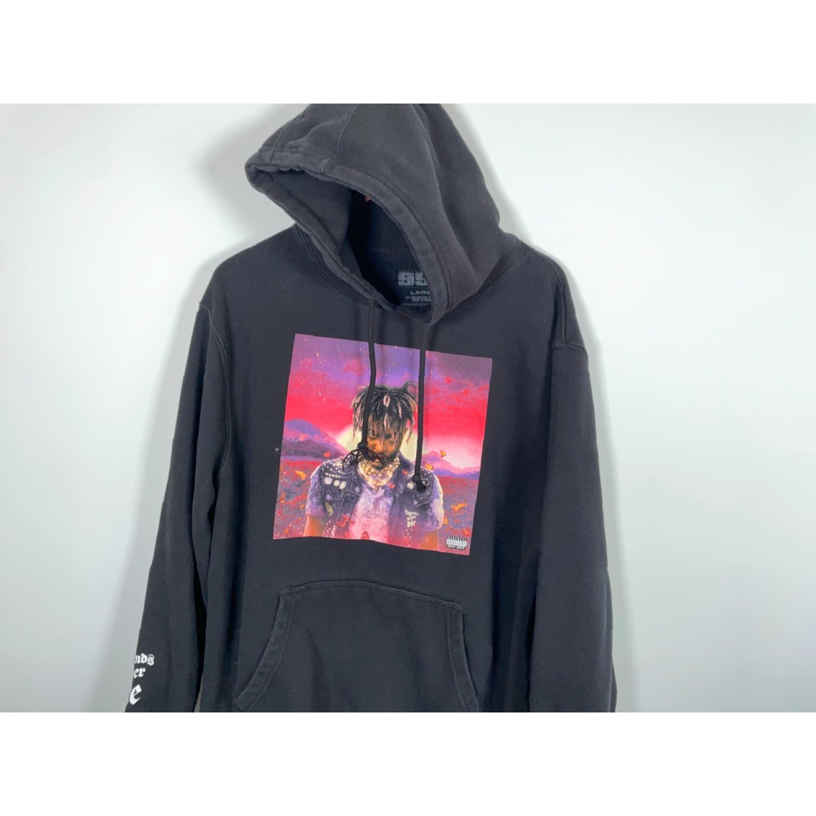 Vintage JUICE WRLD Hoodie Black Adult Large Heavyweight Graphic Print Hip Hop Mens Size US L / EU 52-54 / 3 - 4 Thumbnail