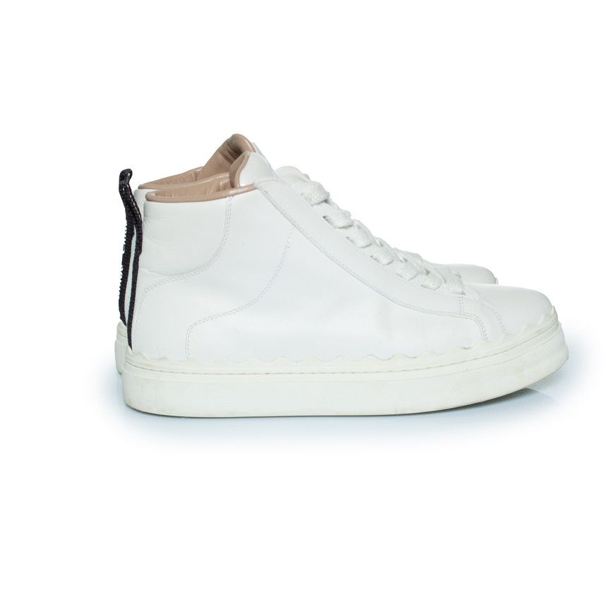 Chloe Chloe, Lauren high top trainers in white Size US 7 / IT 37 - 4 Thumbnail