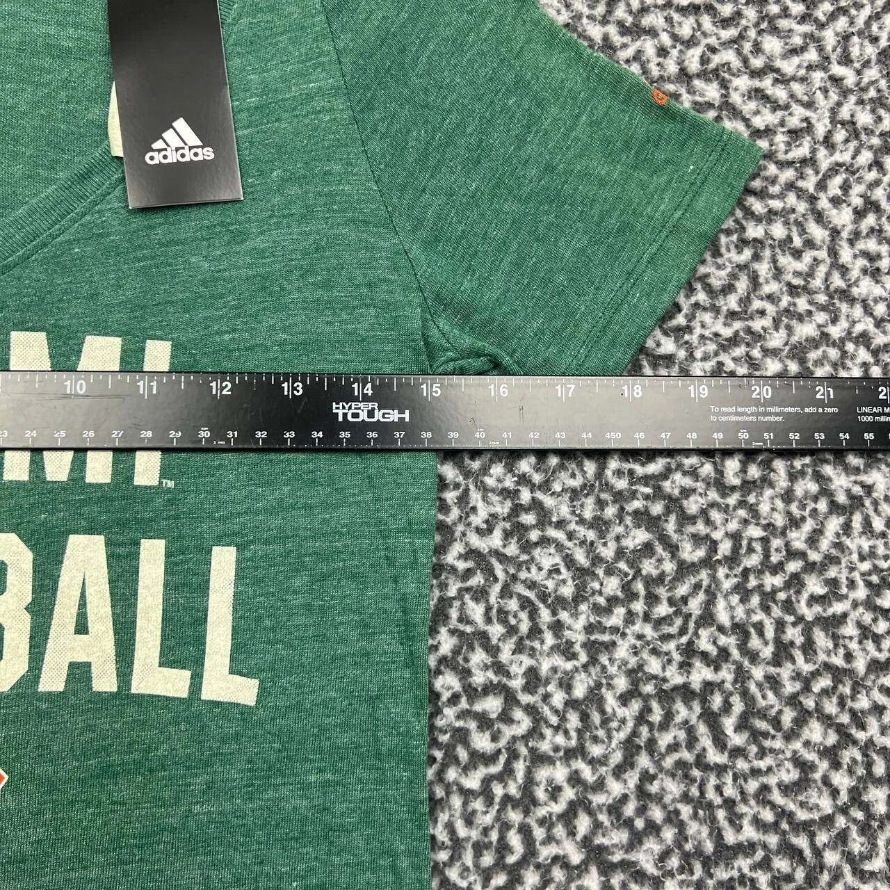 Adidas Miami Hurricanes Shirt Women Adidas Short Sleeve V-Neck S Size S / US 4 / IT 40 - 3 Thumbnail