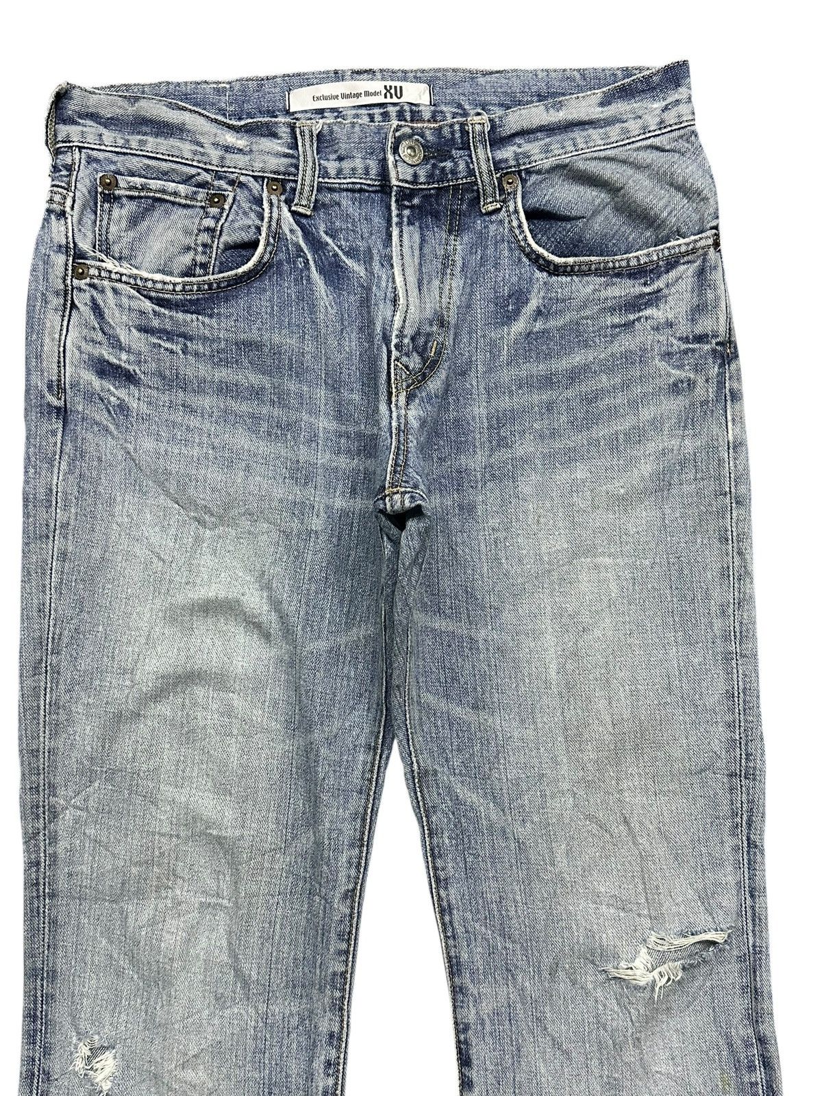 Edwin Vintage Edwin XV Distressed Wideleg Style and Faded Wash Size US 32 / EU 48 - 3 Thumbnail