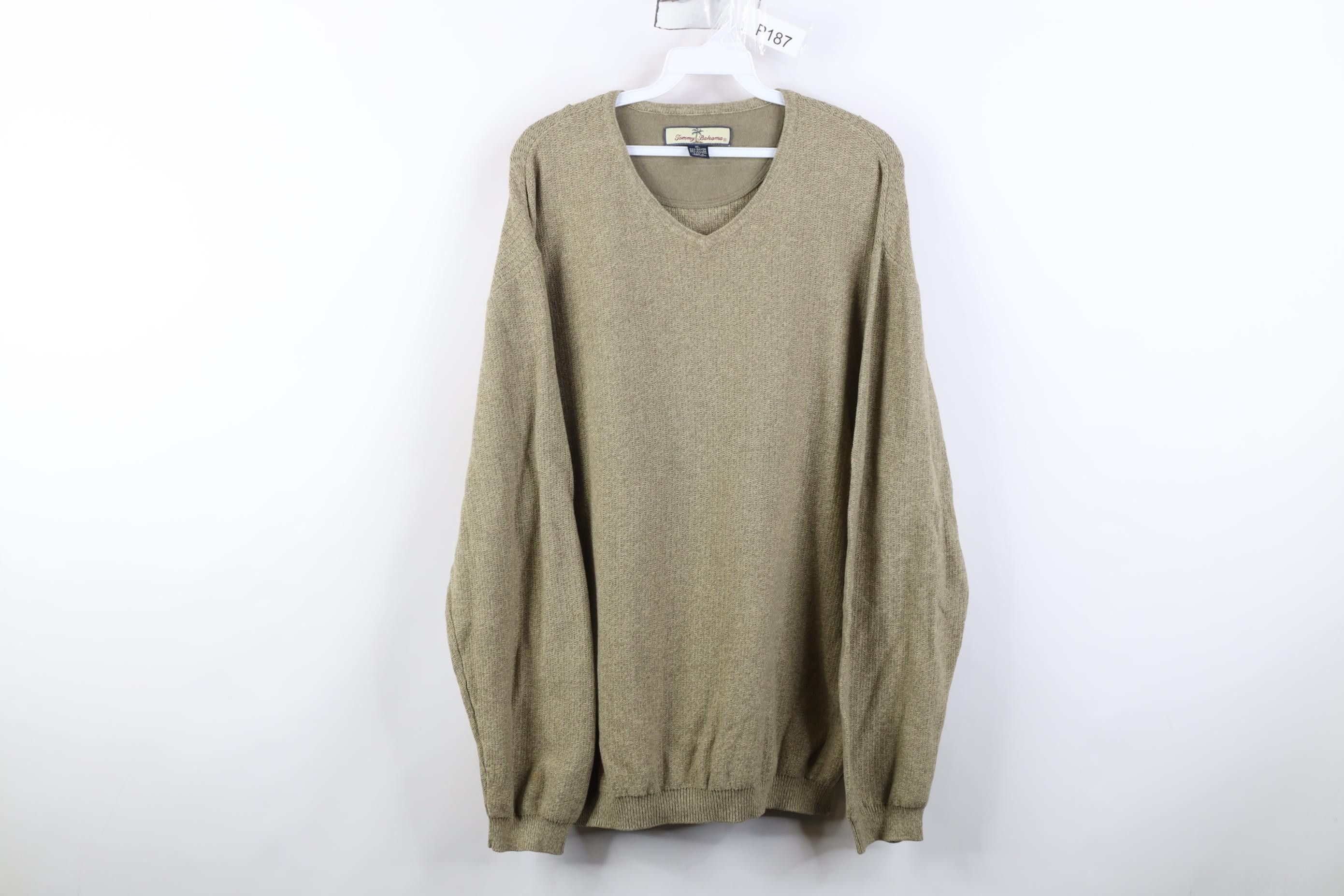 Tommy Bahama Vintage Tommy Bahama Gabardine Blend Knit Crewneck Sweater Size US XL / EU 56 / 4 - 1 Thumbnail