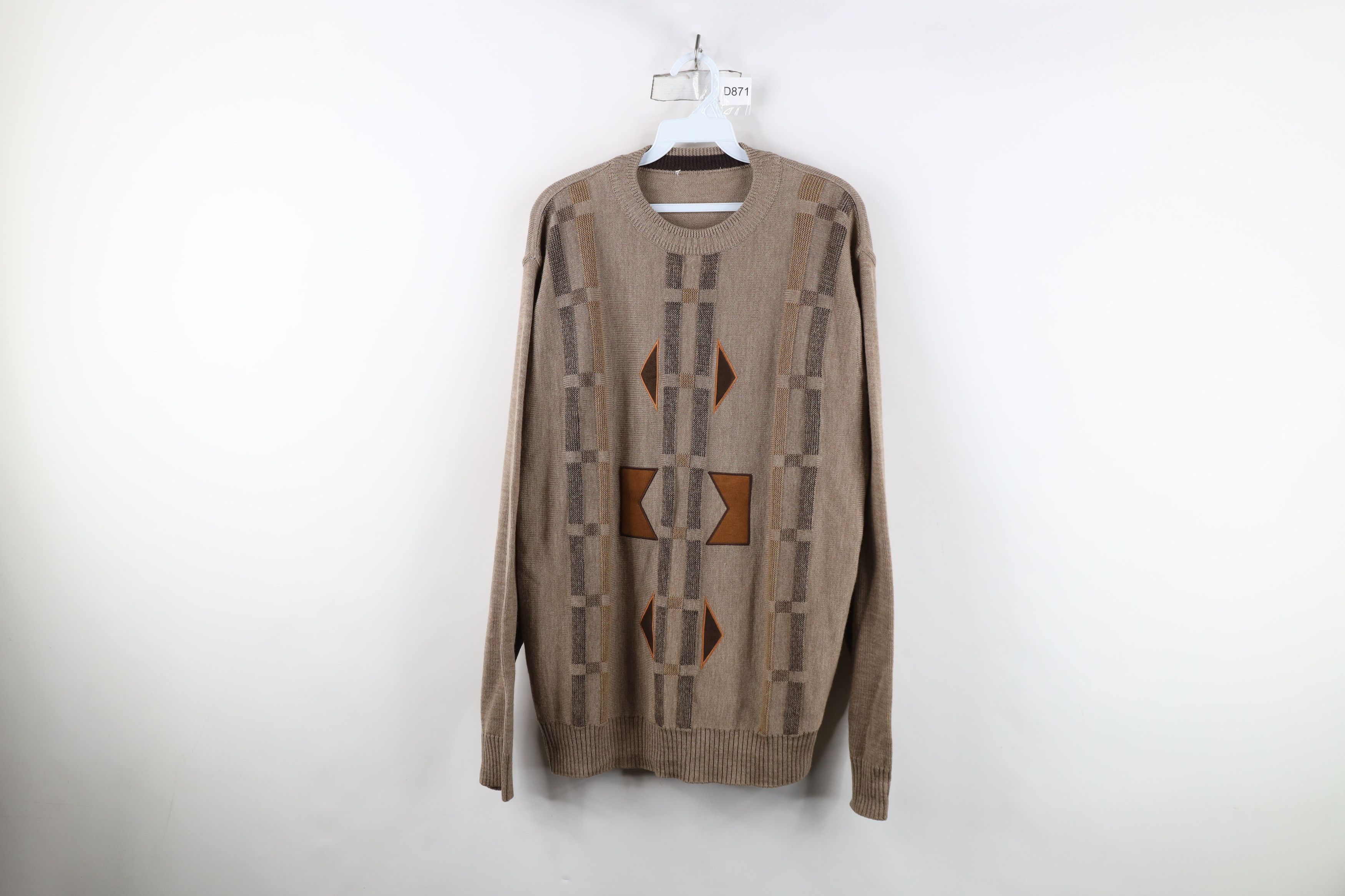 Vintage 90s Streetwear Striped Wool Blend Knit Sweater