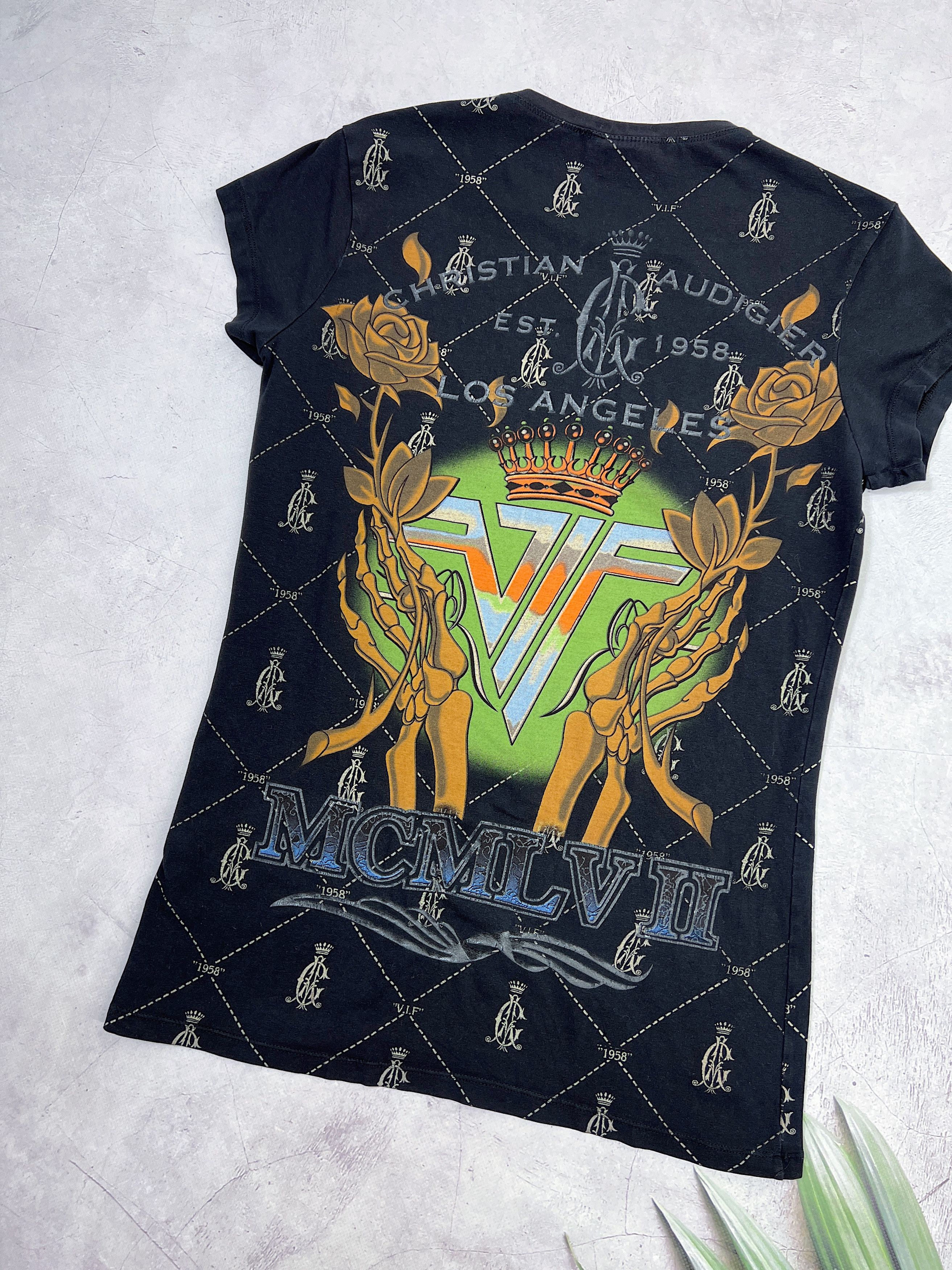 Christian Audigier × Ed Hardy × Vintage Christian Audigier T-Shirt Celebrate Life Ed Hardy Size M / US 6-8 / IT 42-44 - 14 Thumbnail