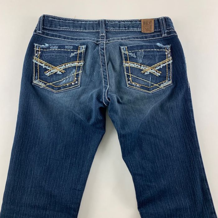 Bke EXTRA LONG BKE Dark Wash Stretch Denim Stella Bootcut Jeans | Grailed