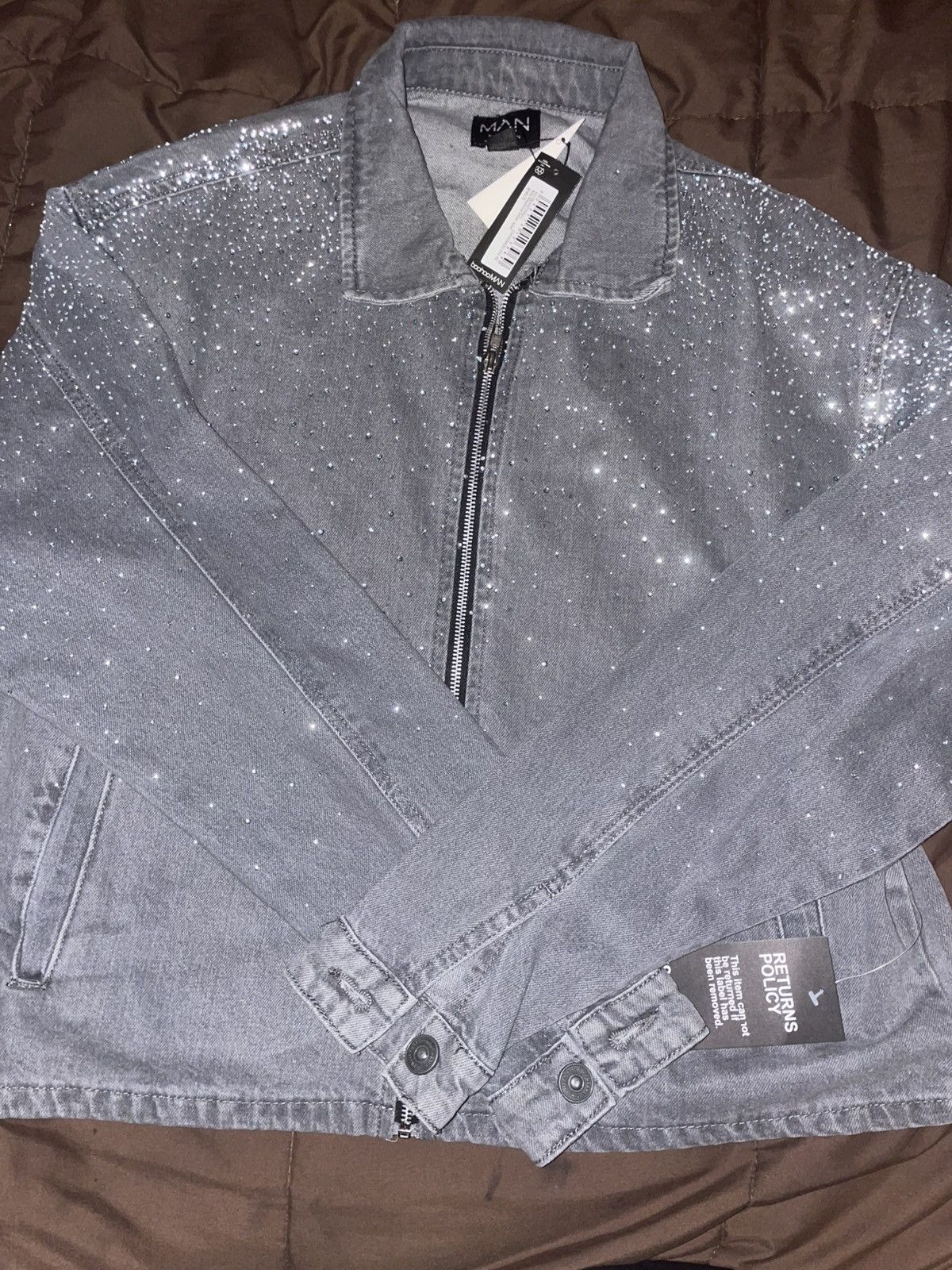 Boohoo BOOHOO MEN RHINESTONE JACKET Size US S / EU 44-46 / 1 - 2 Thumbnail