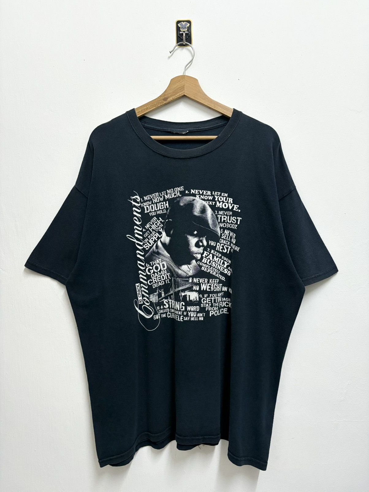 Rap Tees × Vintage 2000's Notorious Biggie Smalls - 10 Commandments T-Shirt Size US XL / EU 56 / 4 - 1 Thumbnail