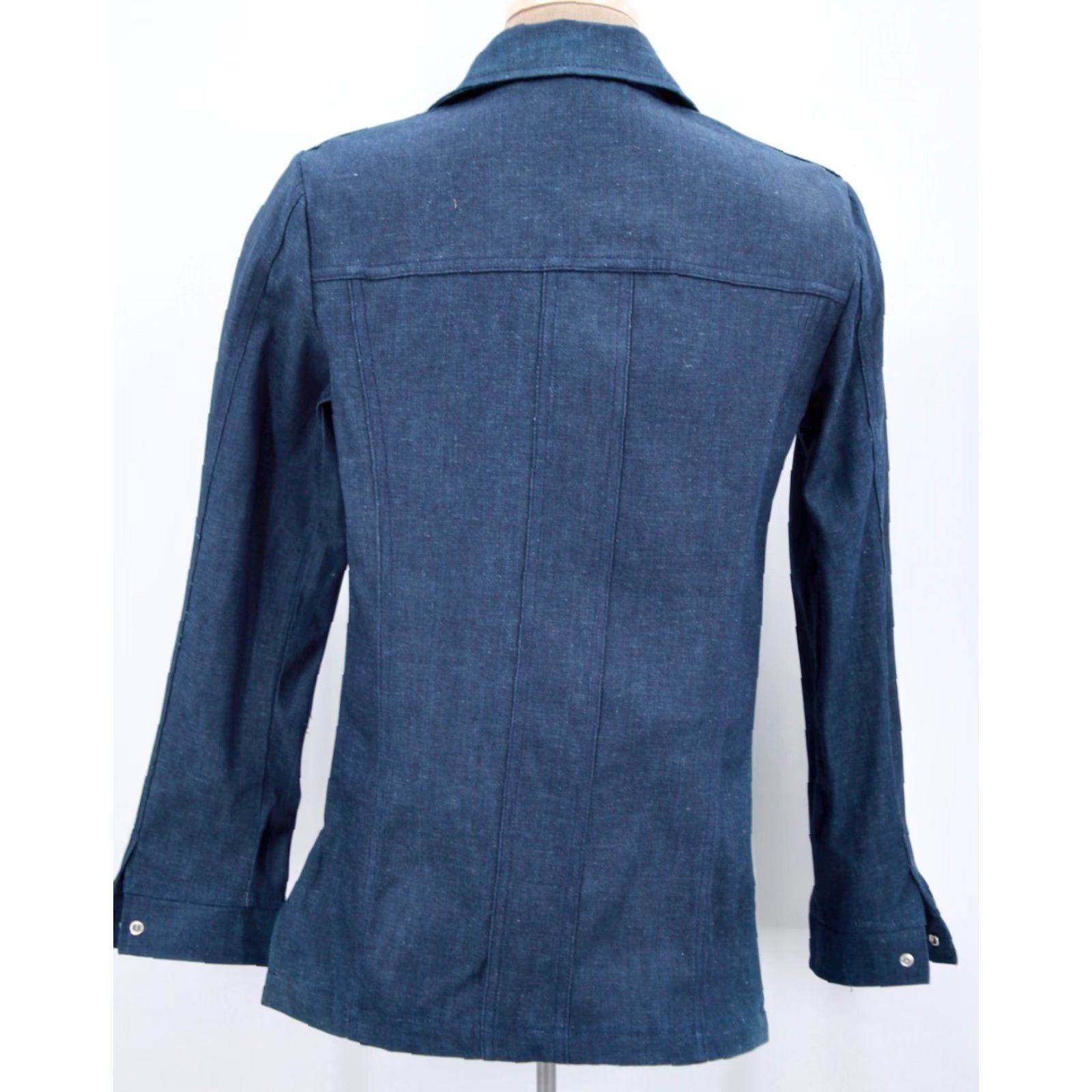 Wrangler VINTAGE Wrangler Denim Jacket Shirt Mens XS 70s 1970s Pearl Snap Blue Wrangler Denim Jacket 70s Mens XS Size S Size US 29 - 2 Thumbnail