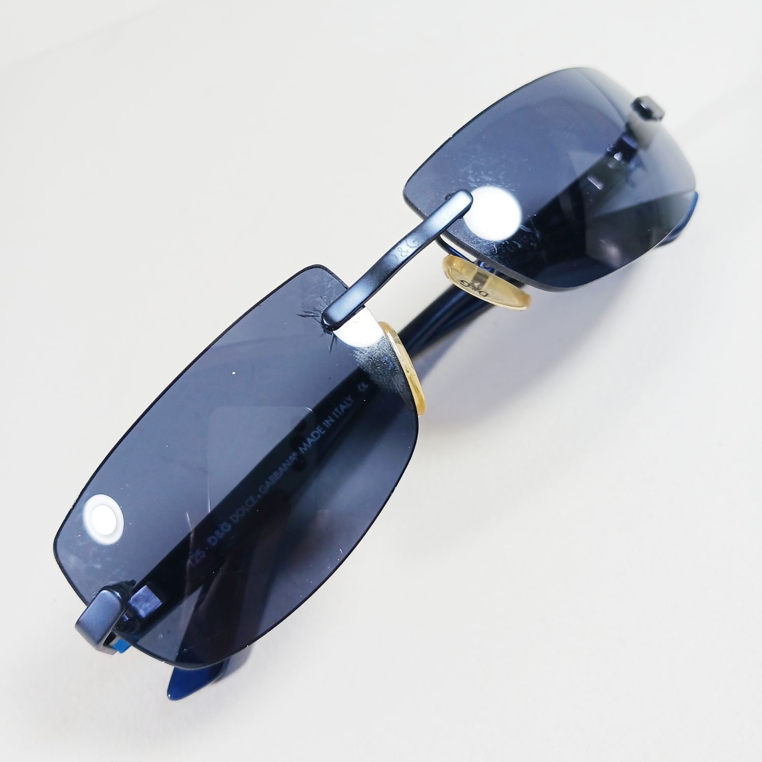 Dolce & Gabbana Dolce&Gabbana DG2066 Blue Translucent D&G Rimless Sunglasses Size ONE SIZE - 5 Thumbnail
