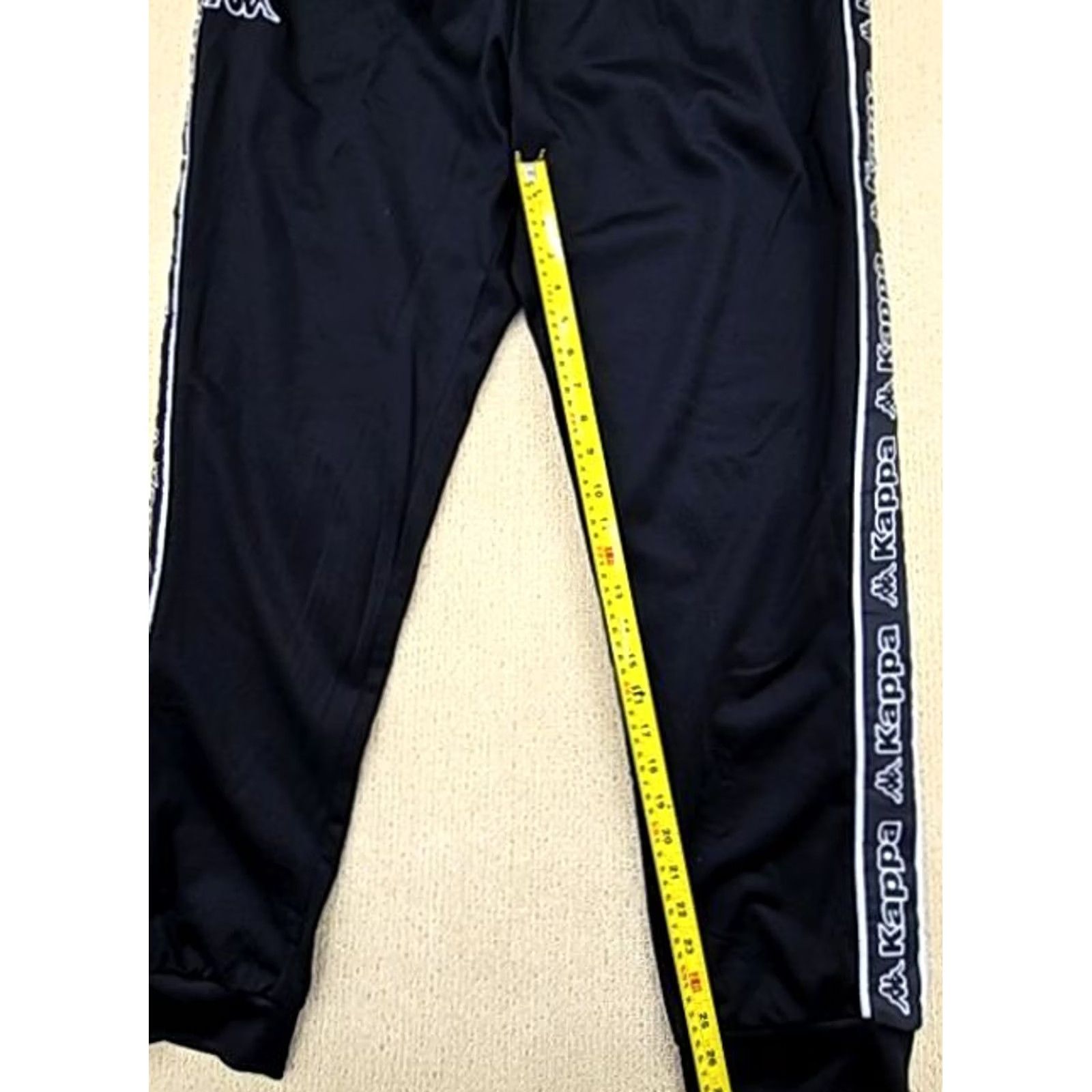 Kappa Kappa Track Pants XXL Black 100% Polyester Men’s Regular Drawstring Tapered Size US 39 - 7 Thumbnail