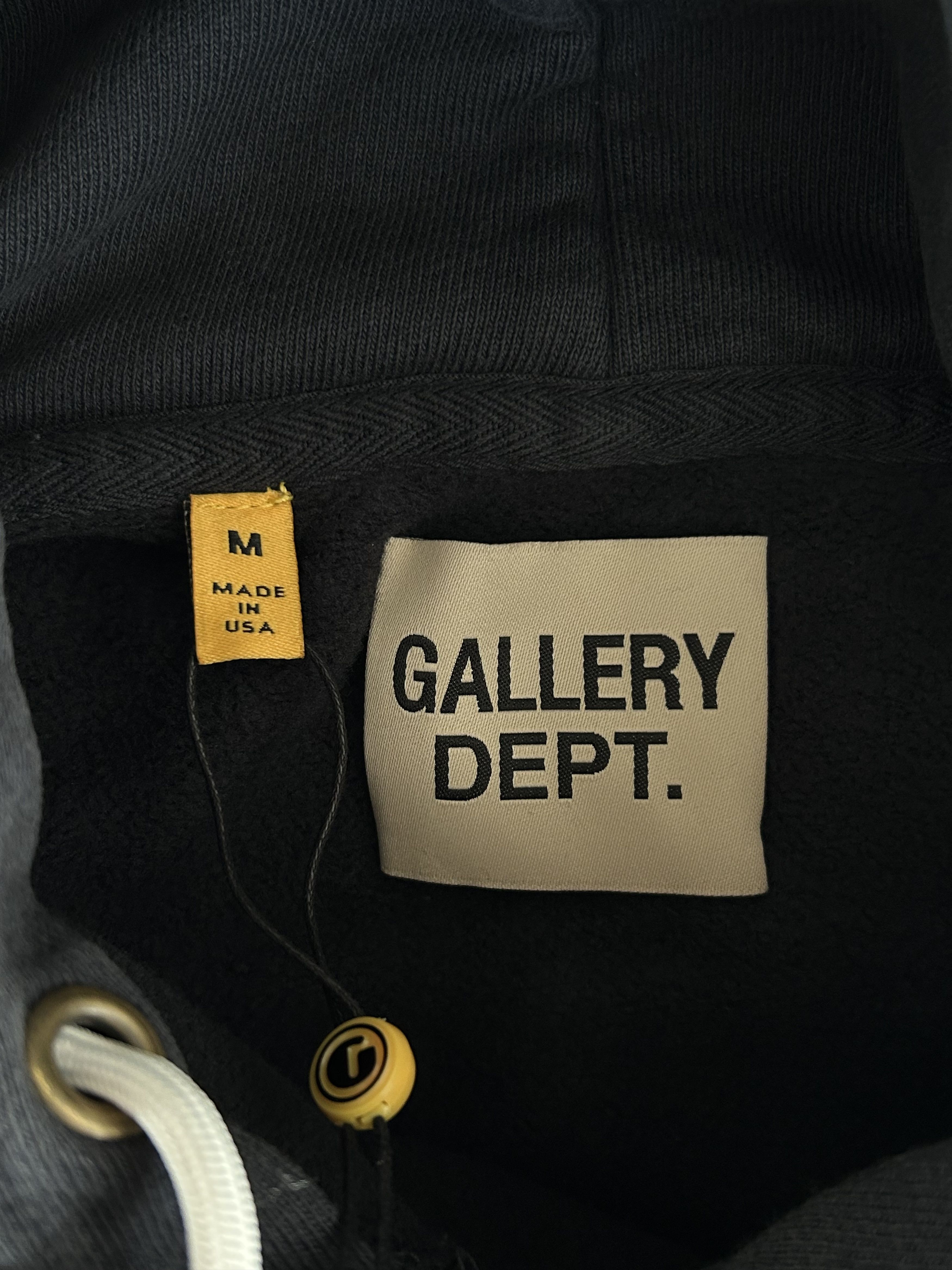 Gallery Dept. Gallery Dept Black & Yellow Dept Logo Hoodie Size US S / EU 44-46 / 1 - 3 Thumbnail