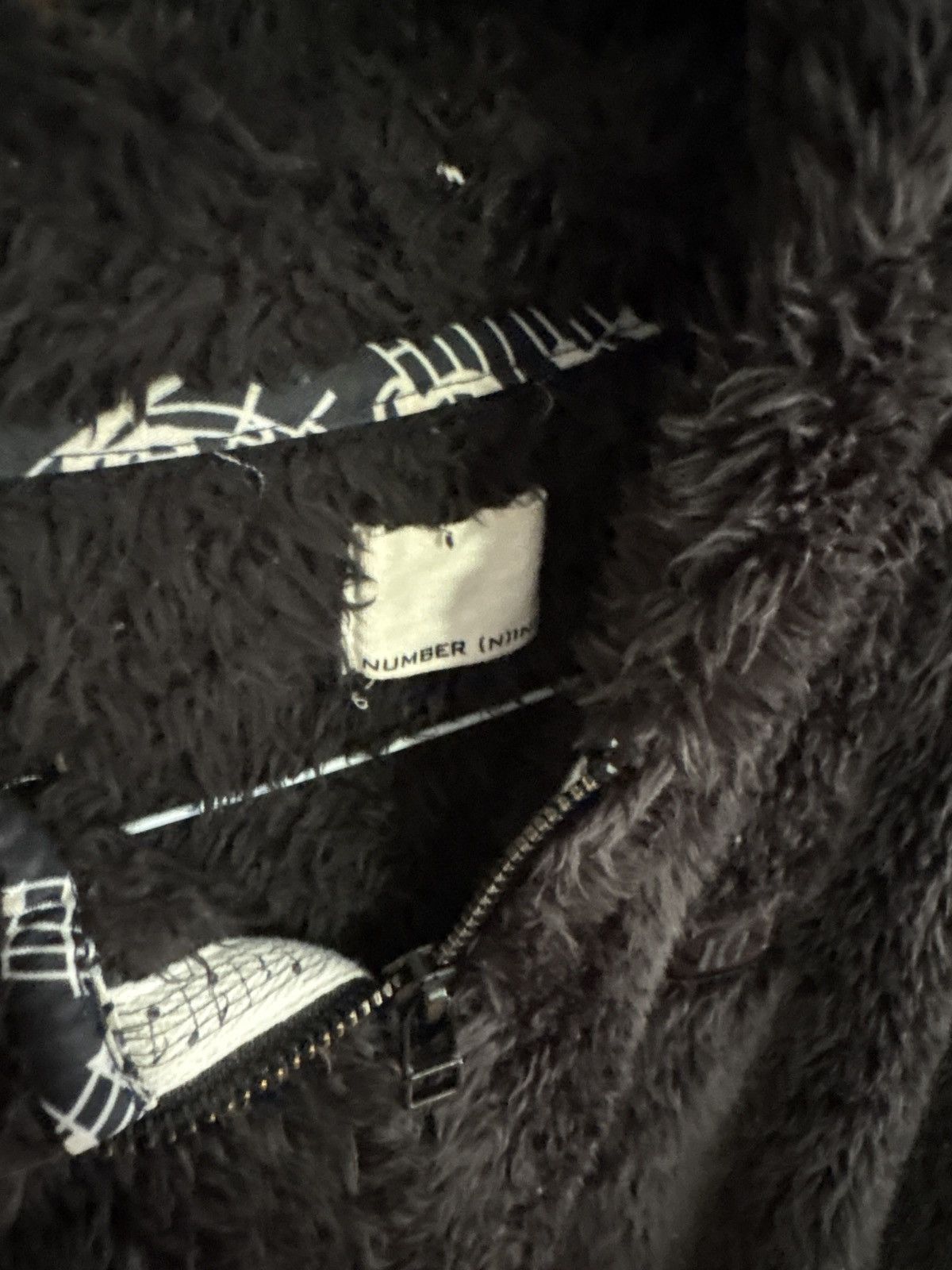 Number Nine fleeced zip up