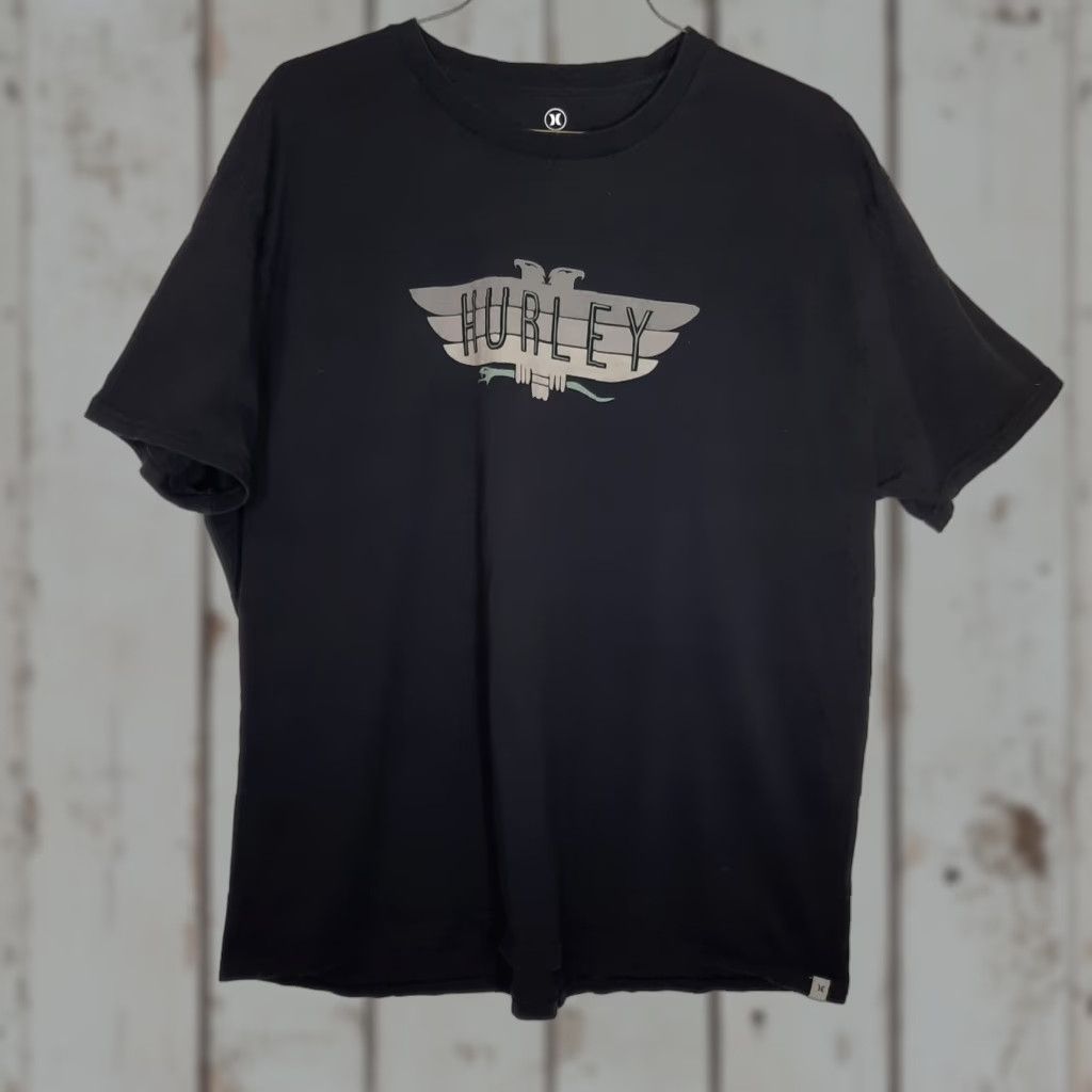 Hurley Hurley Graphic T-Shirt Adult Black 100% Cotton Eagle w/ snake Print Size XXL Mens Short Sleeve Crew Neck Logo Print Vintage No Size US XXL / EU 58 / 5 - 1 Thumbnail