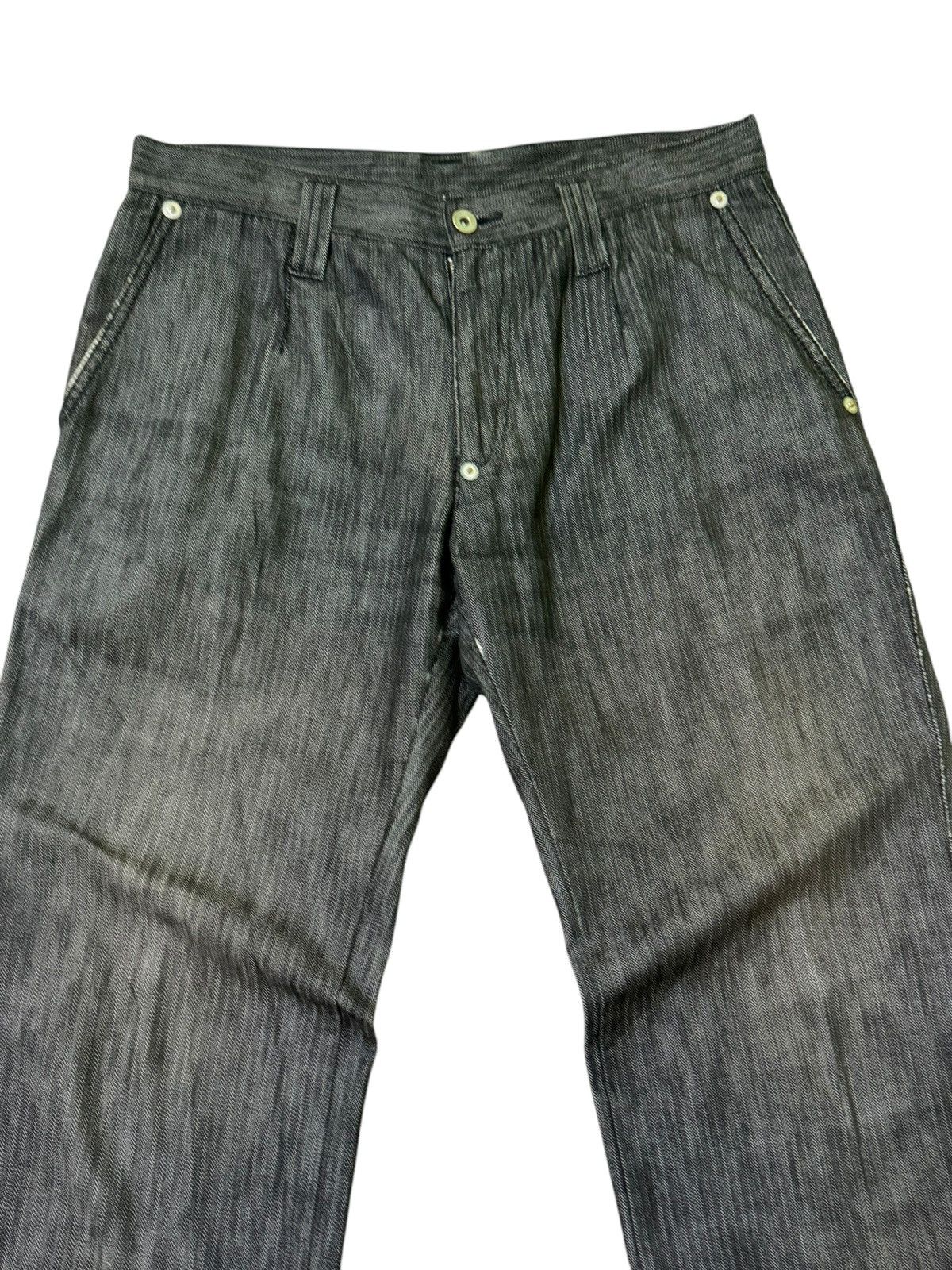 Hysteric Glamour × If Six Was Nine Flare Takiaq.com Asymmetrical Striped Buckle Pocket Pant Size US 33 - 3 Thumbnail