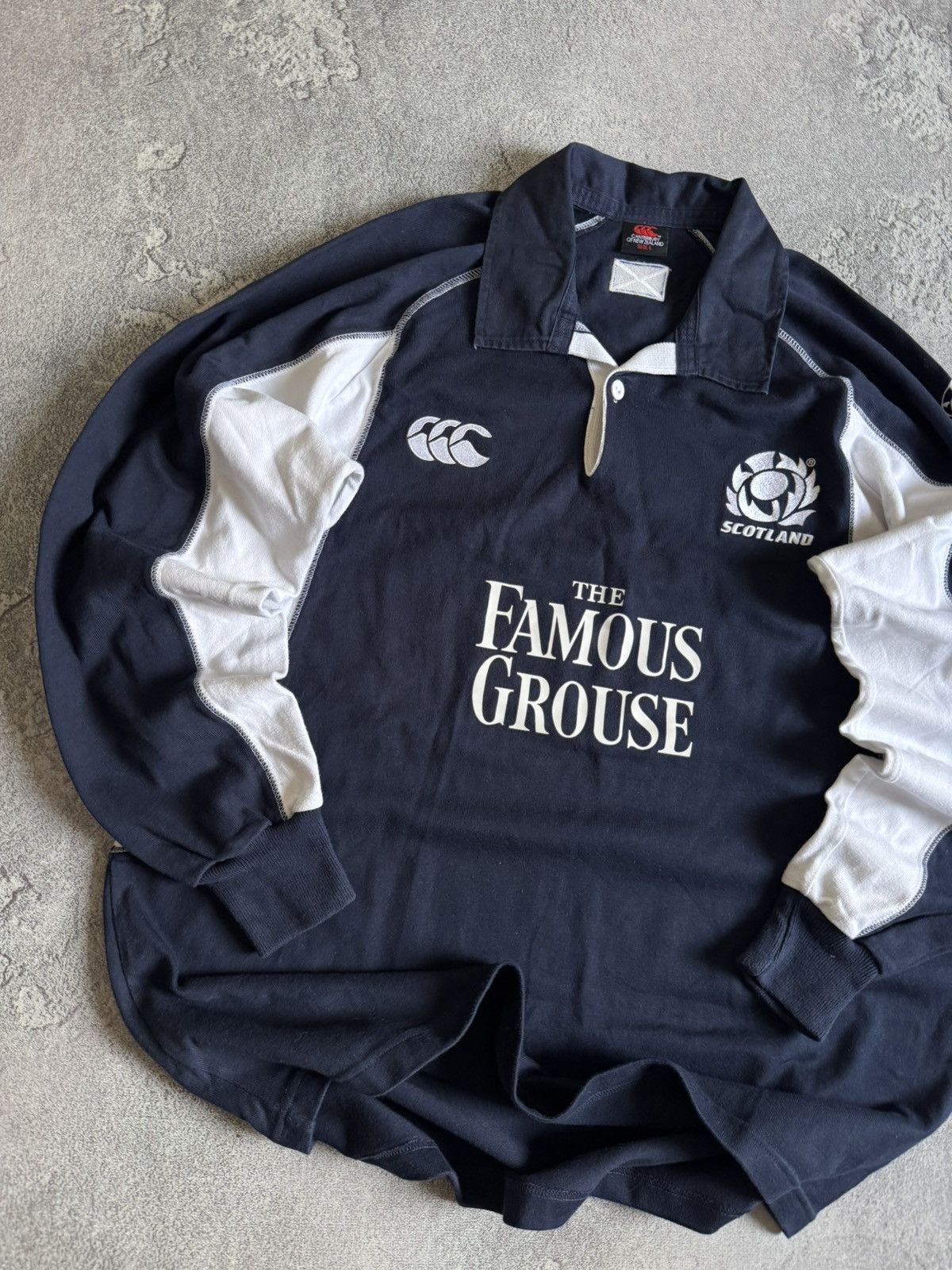 Canterbury of New Zealand Canterbury L SCOTTISH 🏴󠁧󠁢󠁳󠁣󠁴󠁿 RUGBY 🏉 sweatshirt THE FAMOUS GROUSE Size US L / EU 52-54 / 3 - 3 Thumbnail