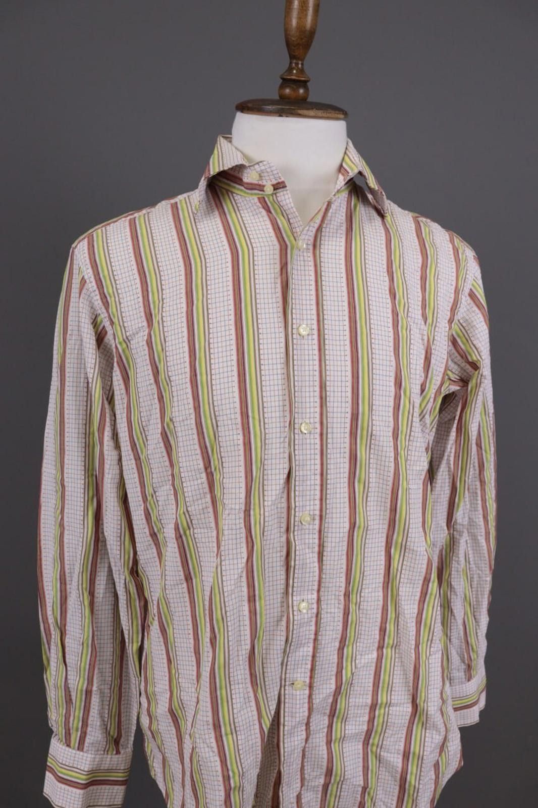 Etro Etro Milano Multicolor Striped Button Dress Shirt Size 42 Size US M / EU 48-50 / 2 - 3 Thumbnail