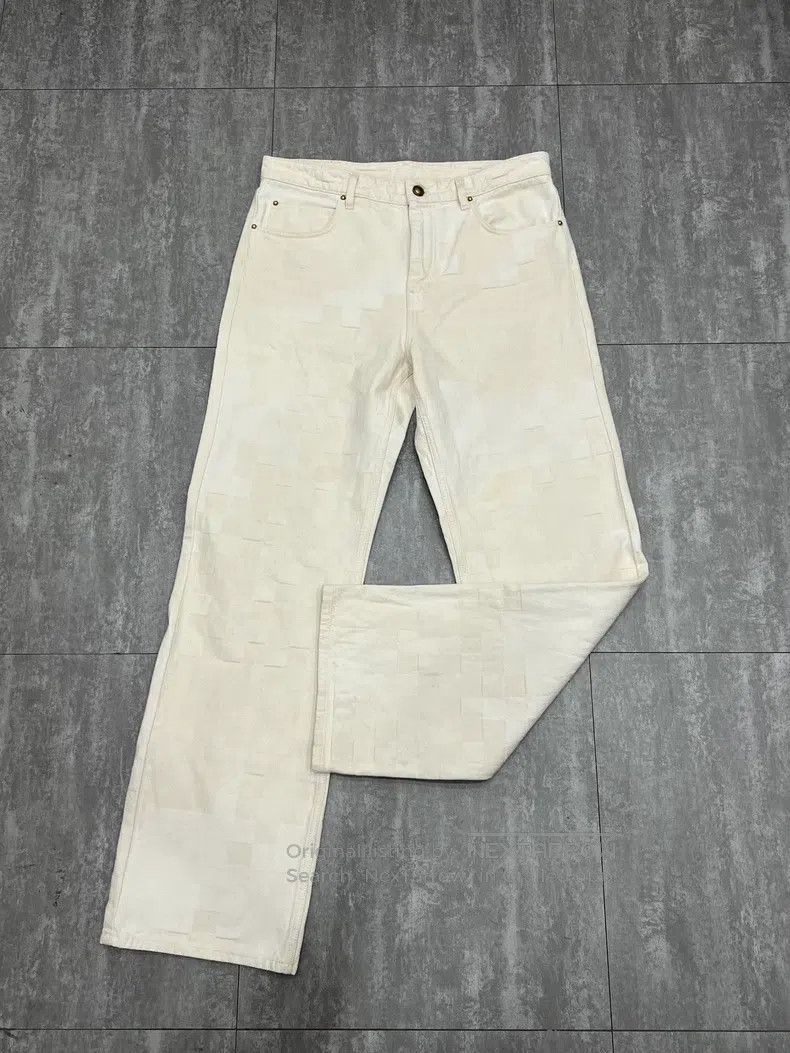 Louis Vuitton Louis Vuitton Checkerboard denim pants Size US 33 - 1 Thumbnail