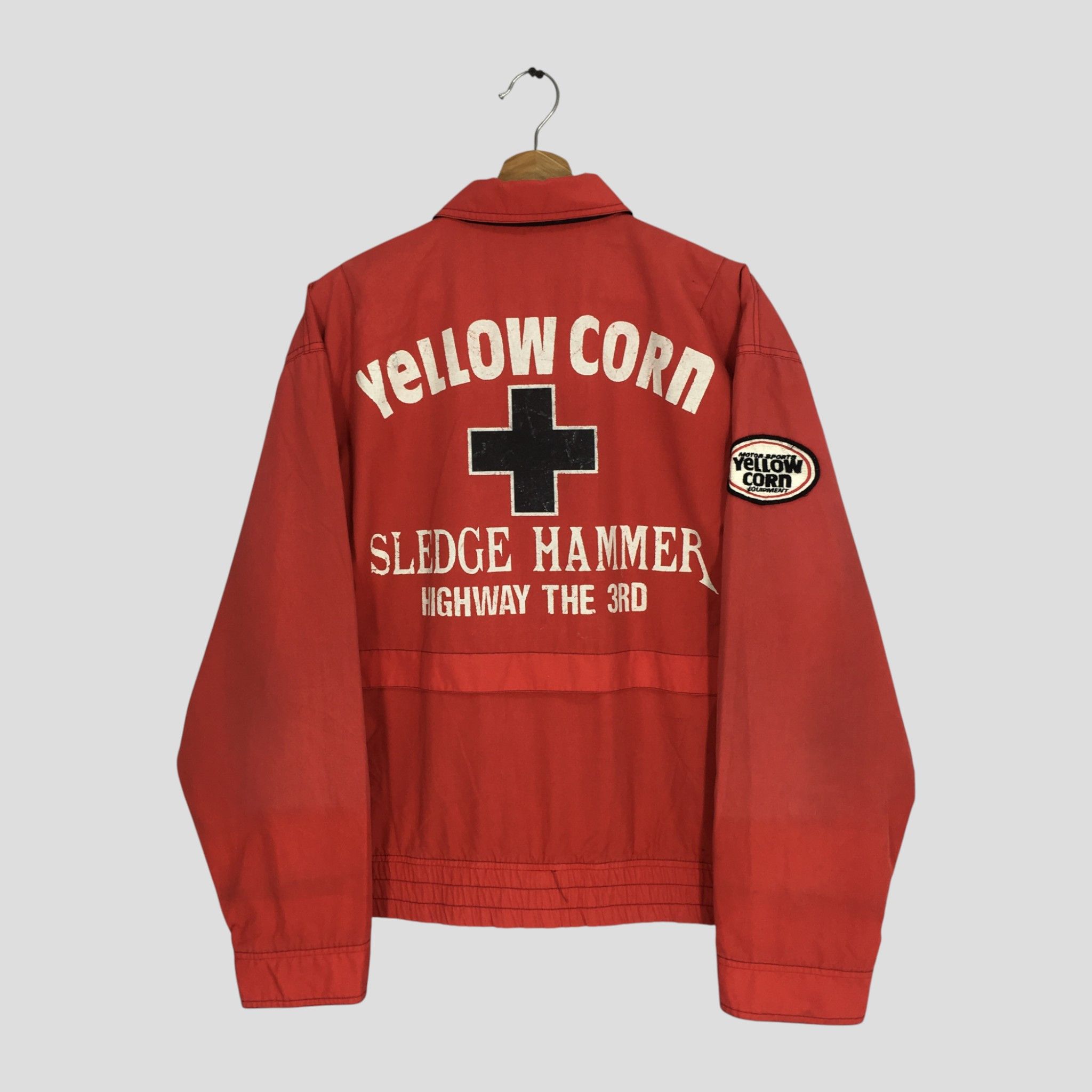 YELLOW CORN Vintage 90's Yellow Corn Sledge Hammer Highway Racing Size US L / EU 52-54 / 3 - 1 Thumbnail