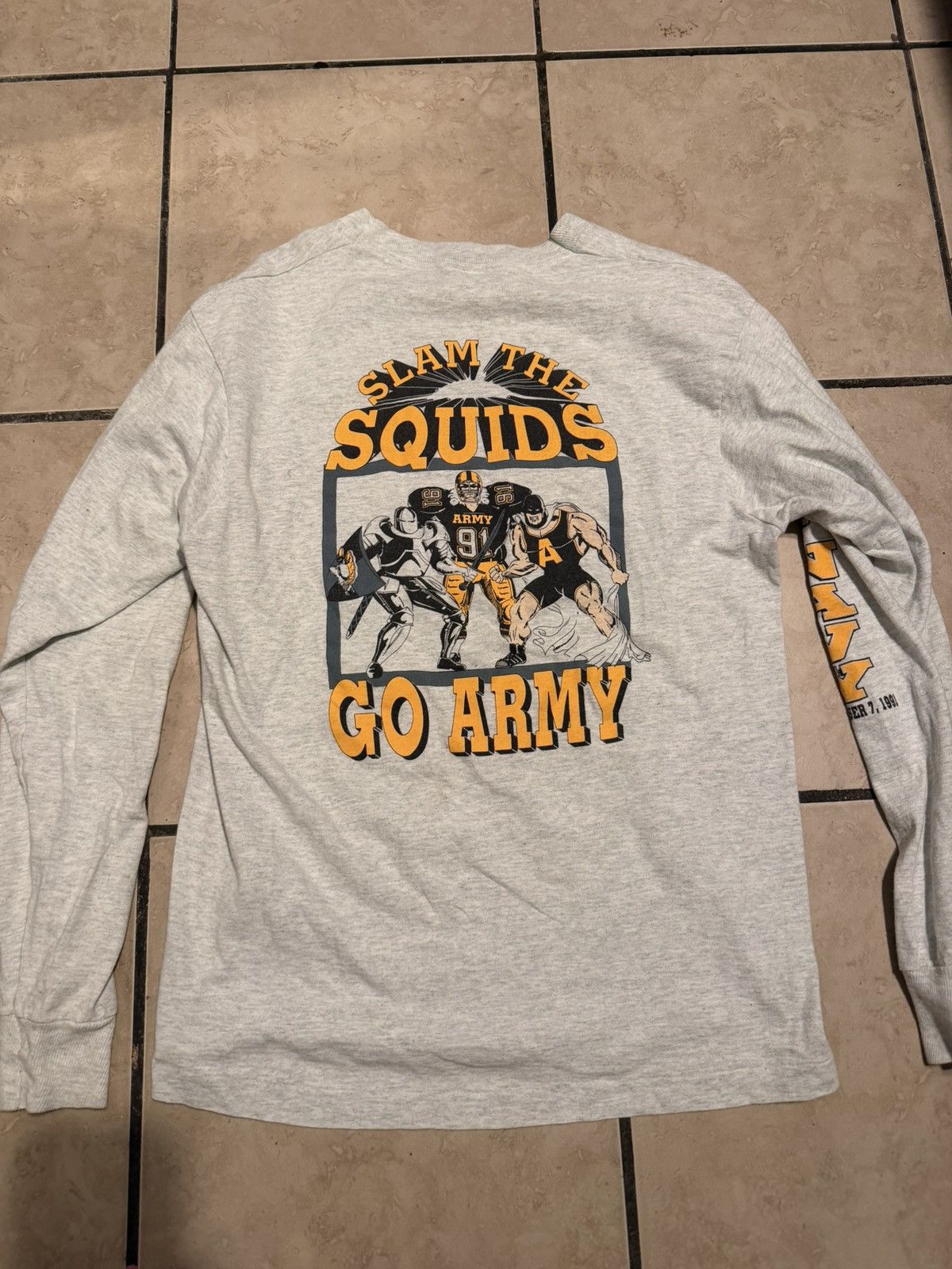 Vintage Army Beat Navy Tee Vintage Size US L / EU 52-54 / 3 - 3 Thumbnail