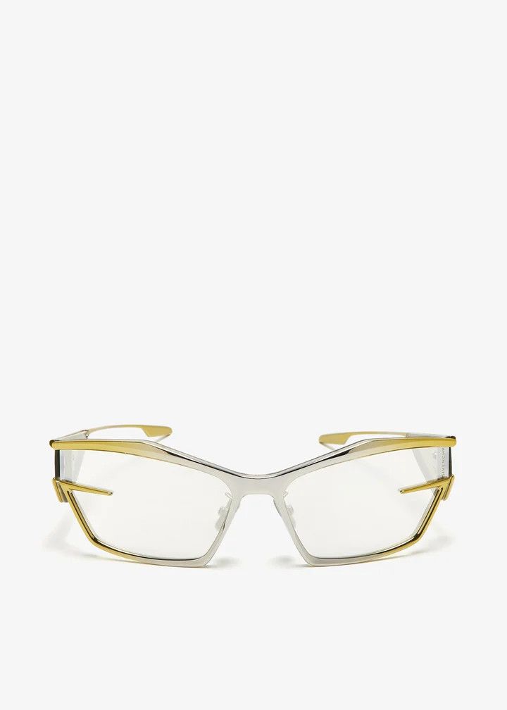 Givenchy o1n1vont0326 Size:OS/Giv Cut Mask Sunglasses in Golden/White Size ONE SIZE - 1 Thumbnail