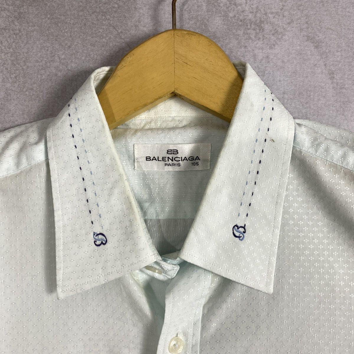 Balenciaga Vintage Balenciaga Jacquard Shirt Size US L / EU 52-54 / 3 - 4 Thumbnail