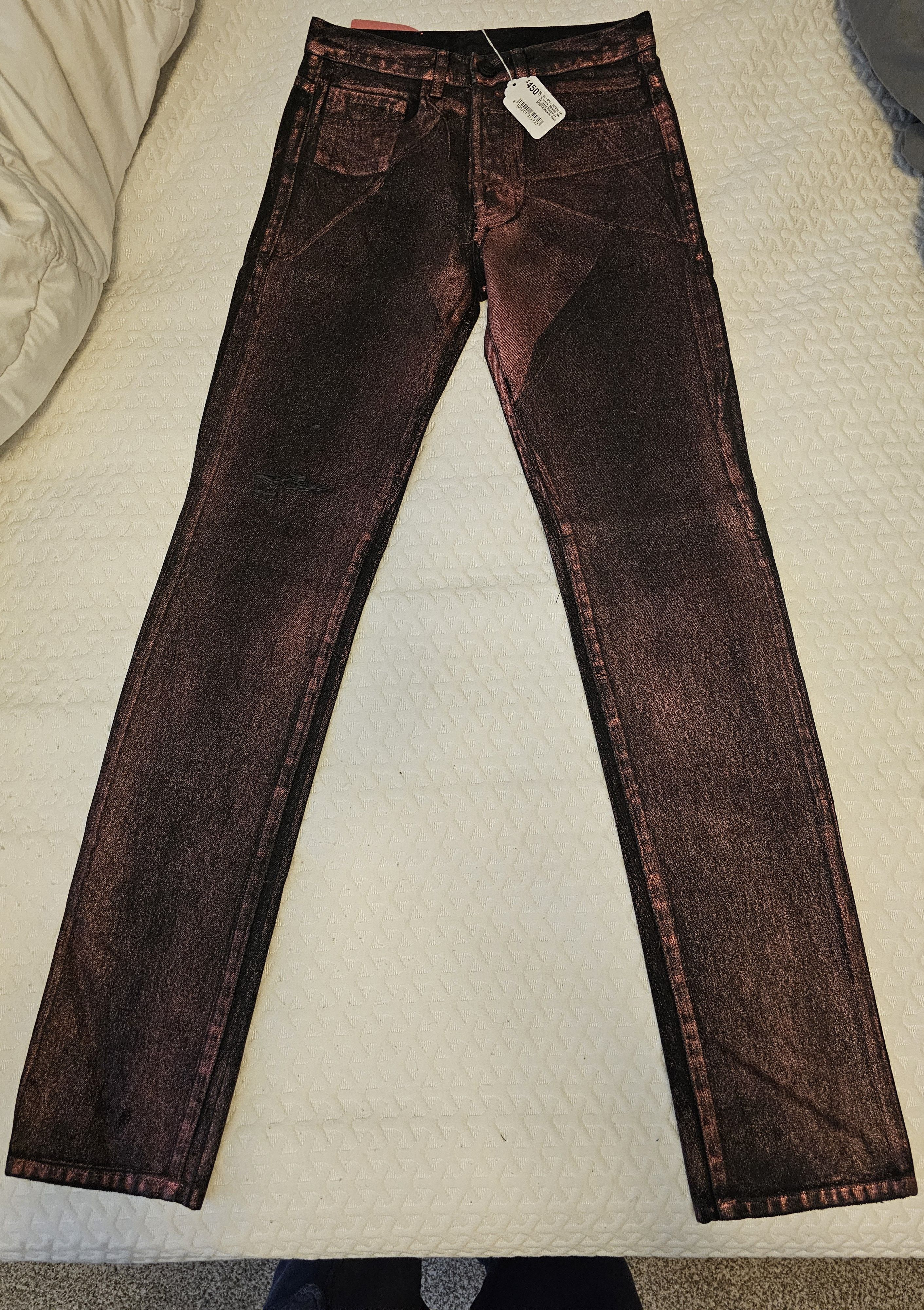 Sp5der Sp5der Metallic black/pink jean Size 28" / US 6 / IT 42 - 1 Thumbnail