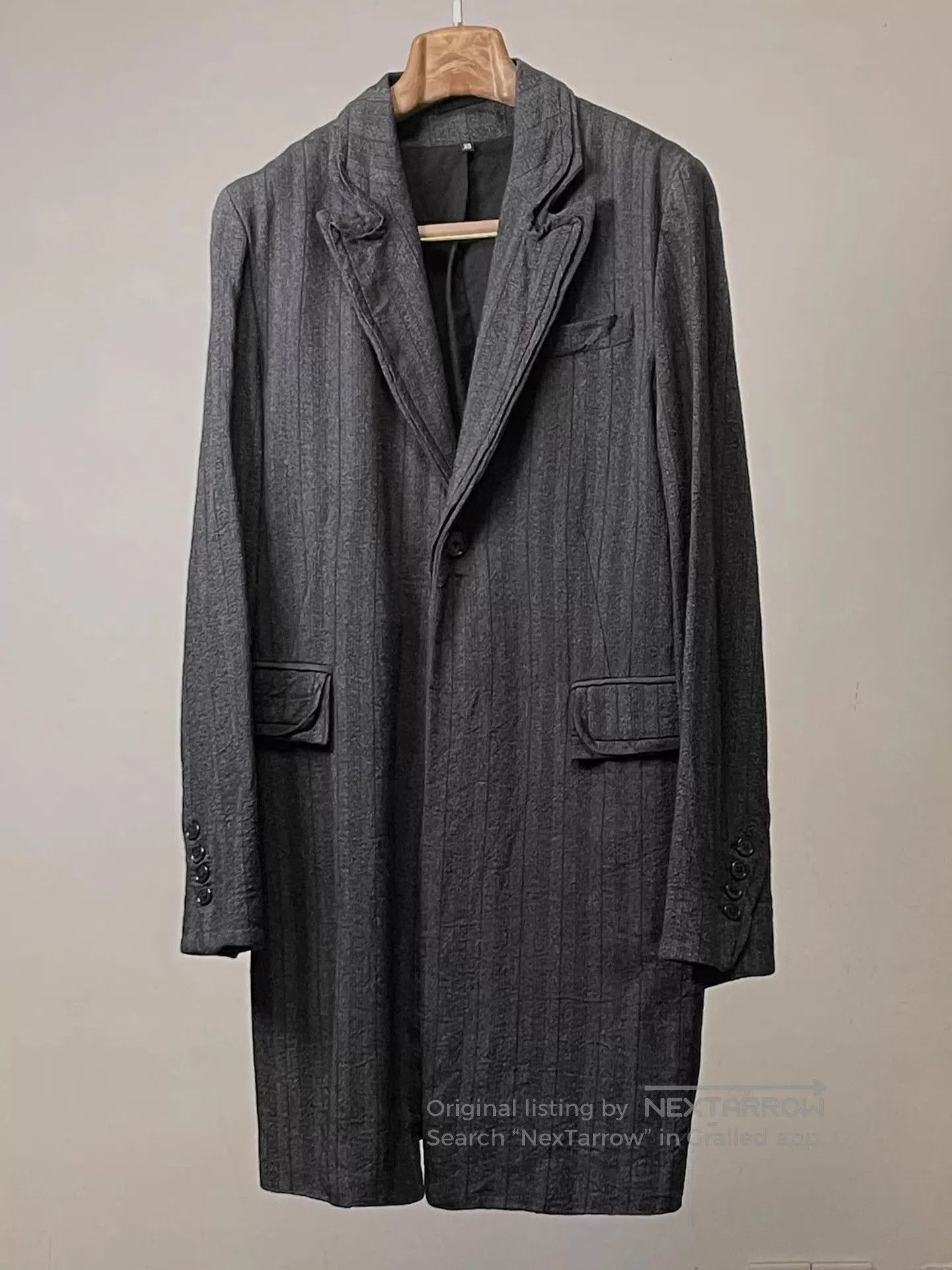 Ann Demeulemeester Long Structured Black Coat . Size US XS / EU 42 / 0 - 3 Thumbnail