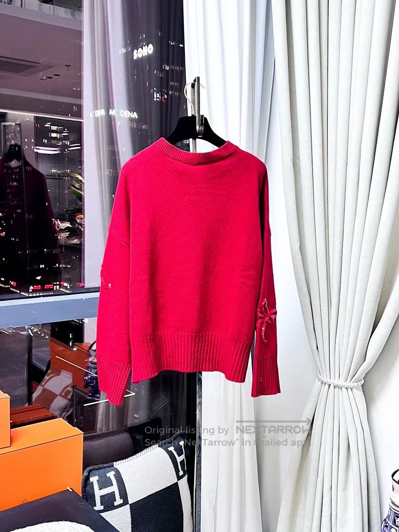 Valentino Valentino Crew neck Embroidered sequin bow long-sleeved ca Size M / US 6-8 / IT 42-44 - 3 Thumbnail
