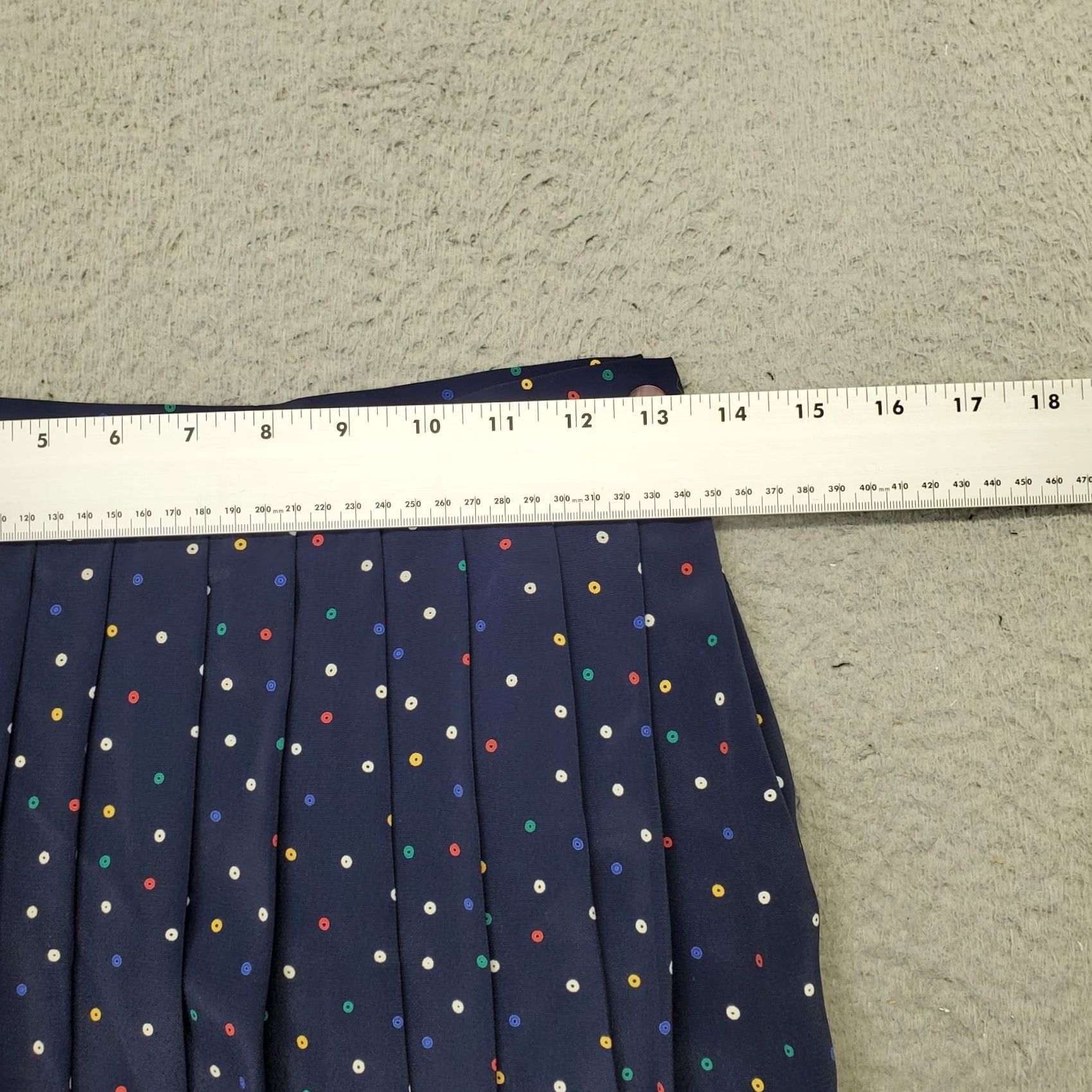 Talbots Talbots A-Line Skirt Womens Size 6 Multicolor Polka Dot Pleated Front Side Button Size 28" / US 6 / IT 42 - 4 Thumbnail