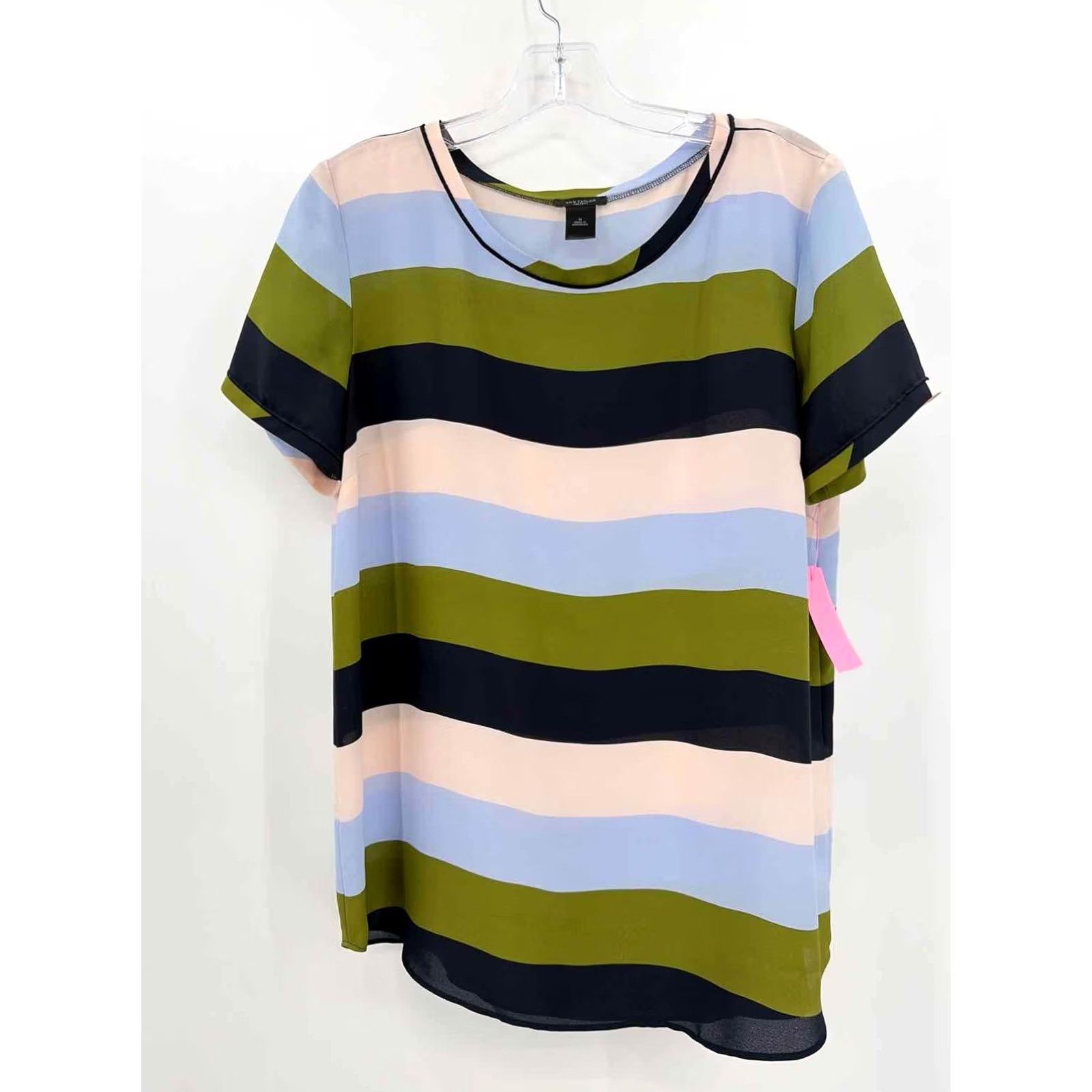 Ann Taylor VINTAGE Ann Taylor Green Blouse Medium Size M / US 6-8 / IT 42-44 - 2 Thumbnail